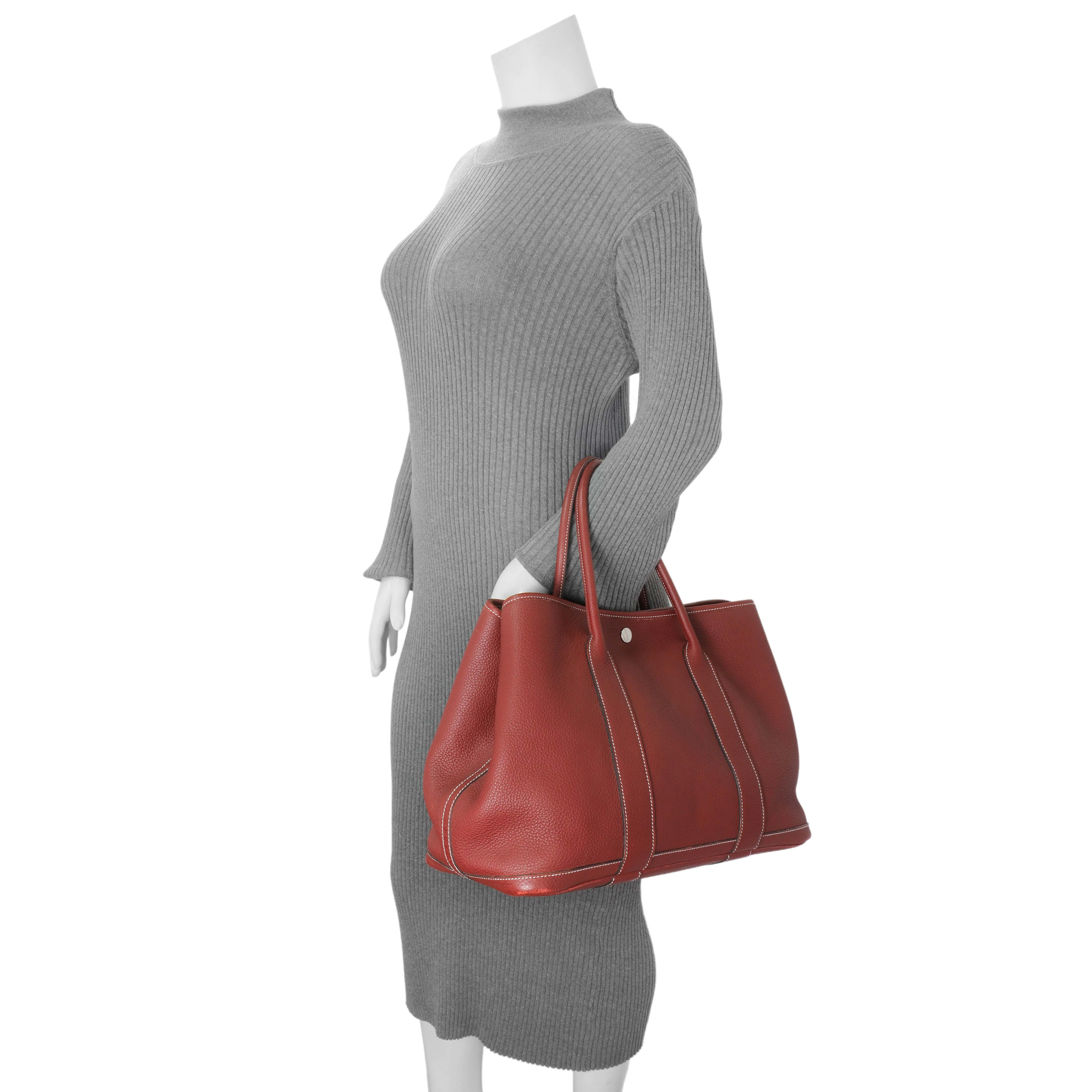 Hermes Bordeaux Negonda Garden Party 36 MM - Image 11