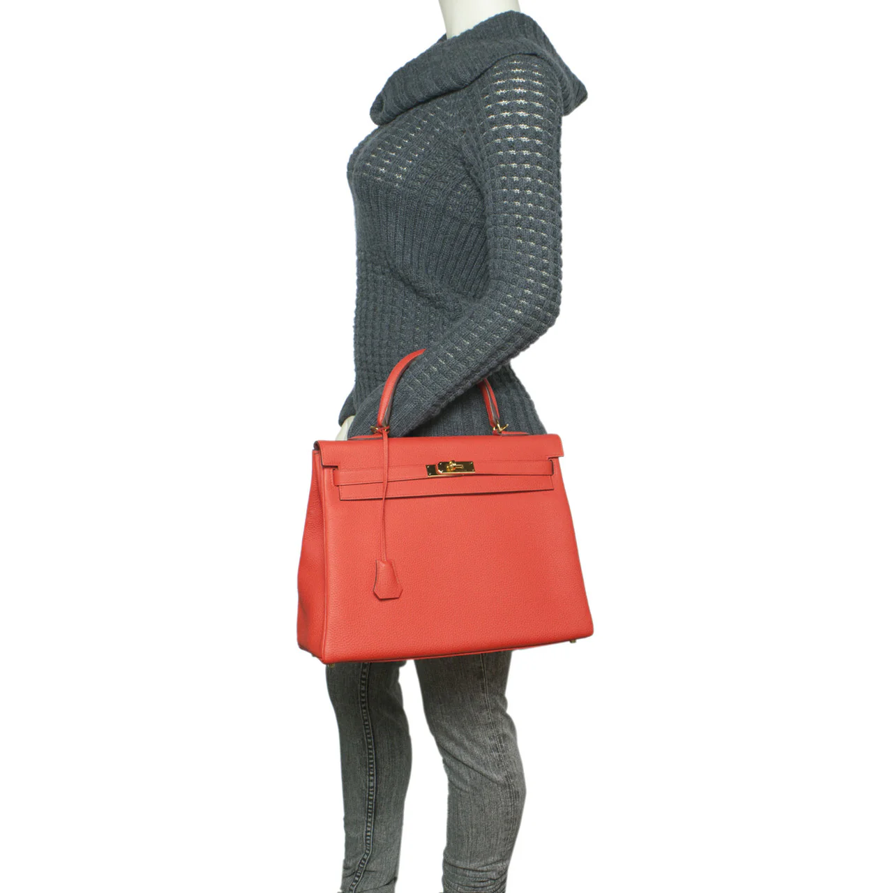 Hermes Capucine Togo Kelly 35 - Image 21