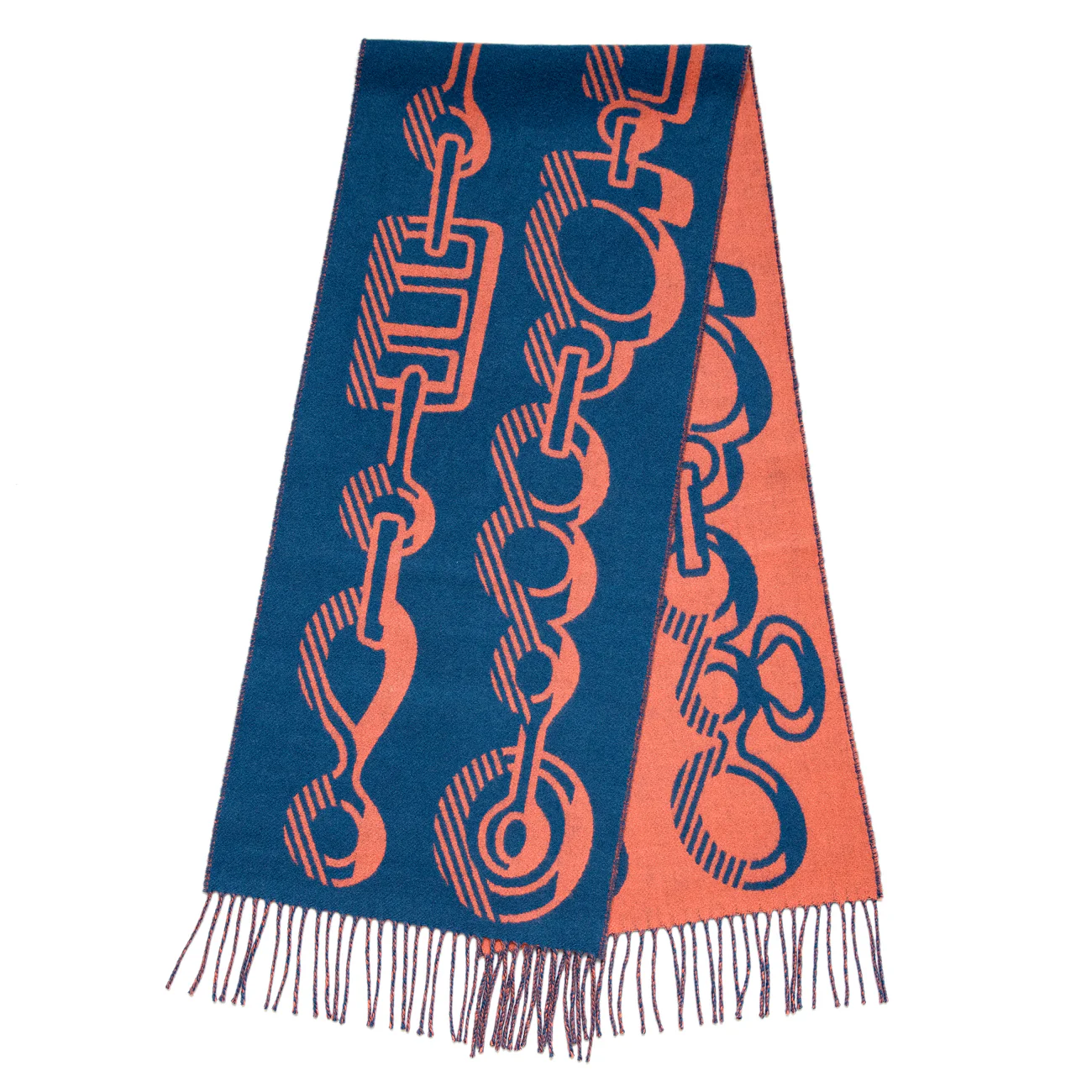 Hermes Cashmere Casaque Do Re Boucles Muffler Scarf - Image 2