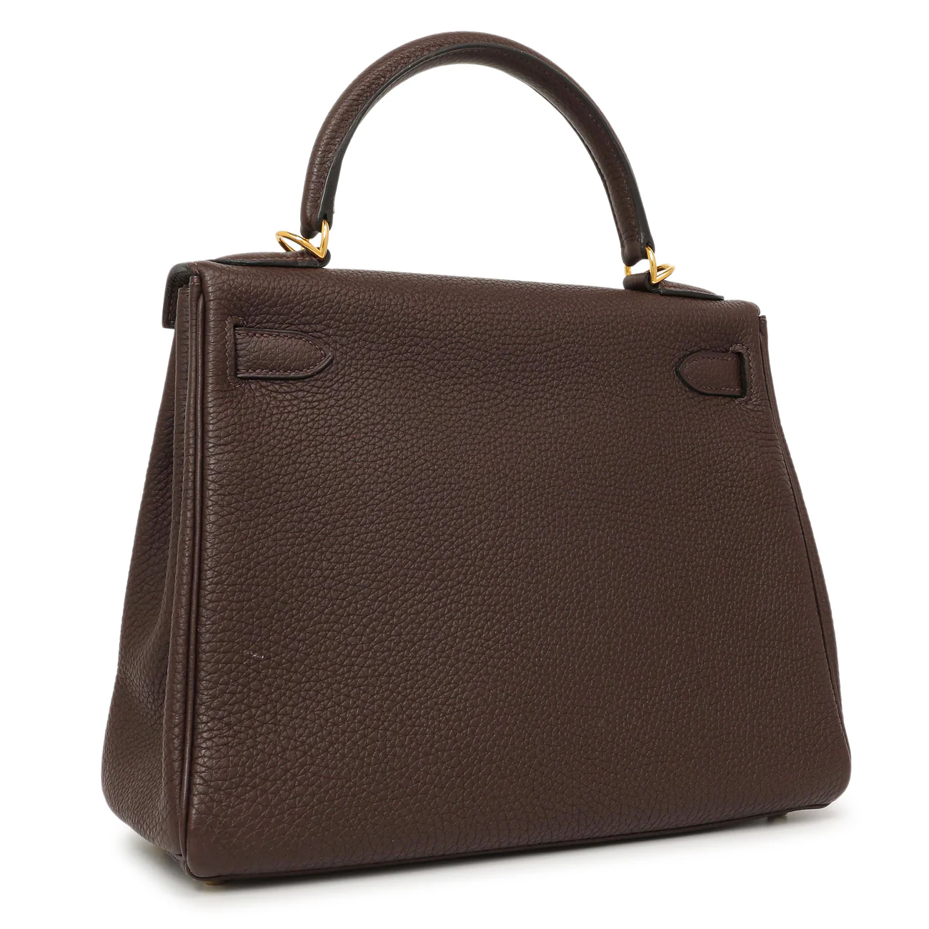 Hermes Chocolate Togo Kelly Retourne 28 - Image 2