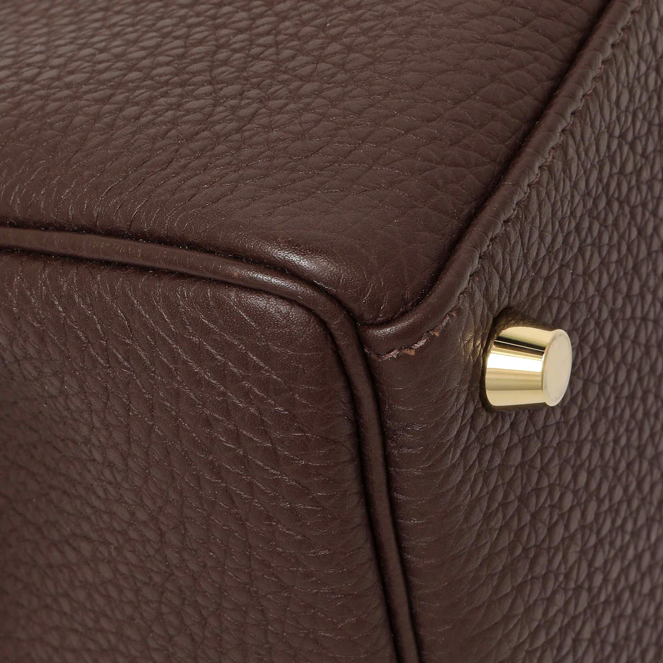 Hermes Chocolate Togo Kelly Retourne 28 - Image 4