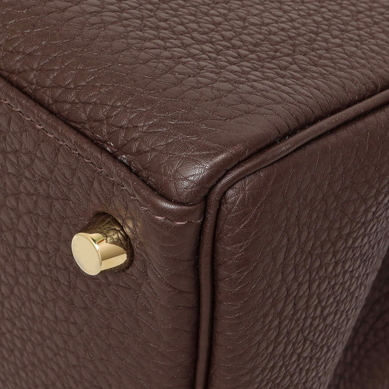 Hermes Chocolate Togo Kelly Retourne 28 - Image 7