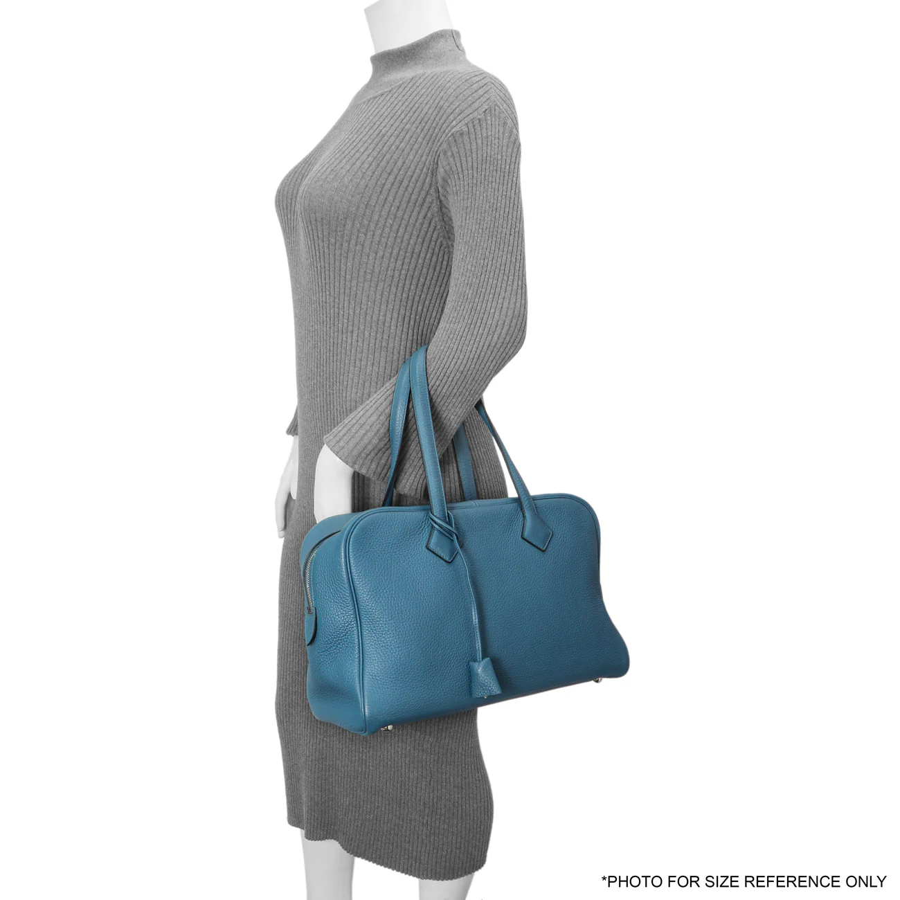 Hermes Cobalt Clemence Victoria II 35 - Image 9