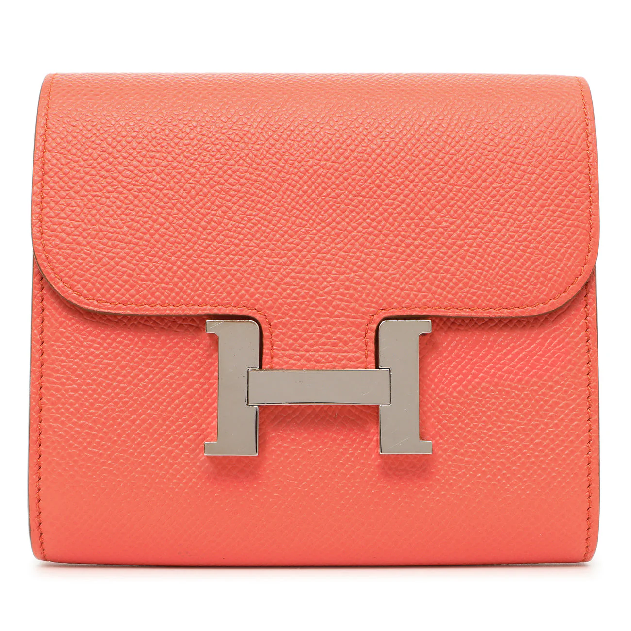 Hermes Coral Epsom Constance Short Wallet