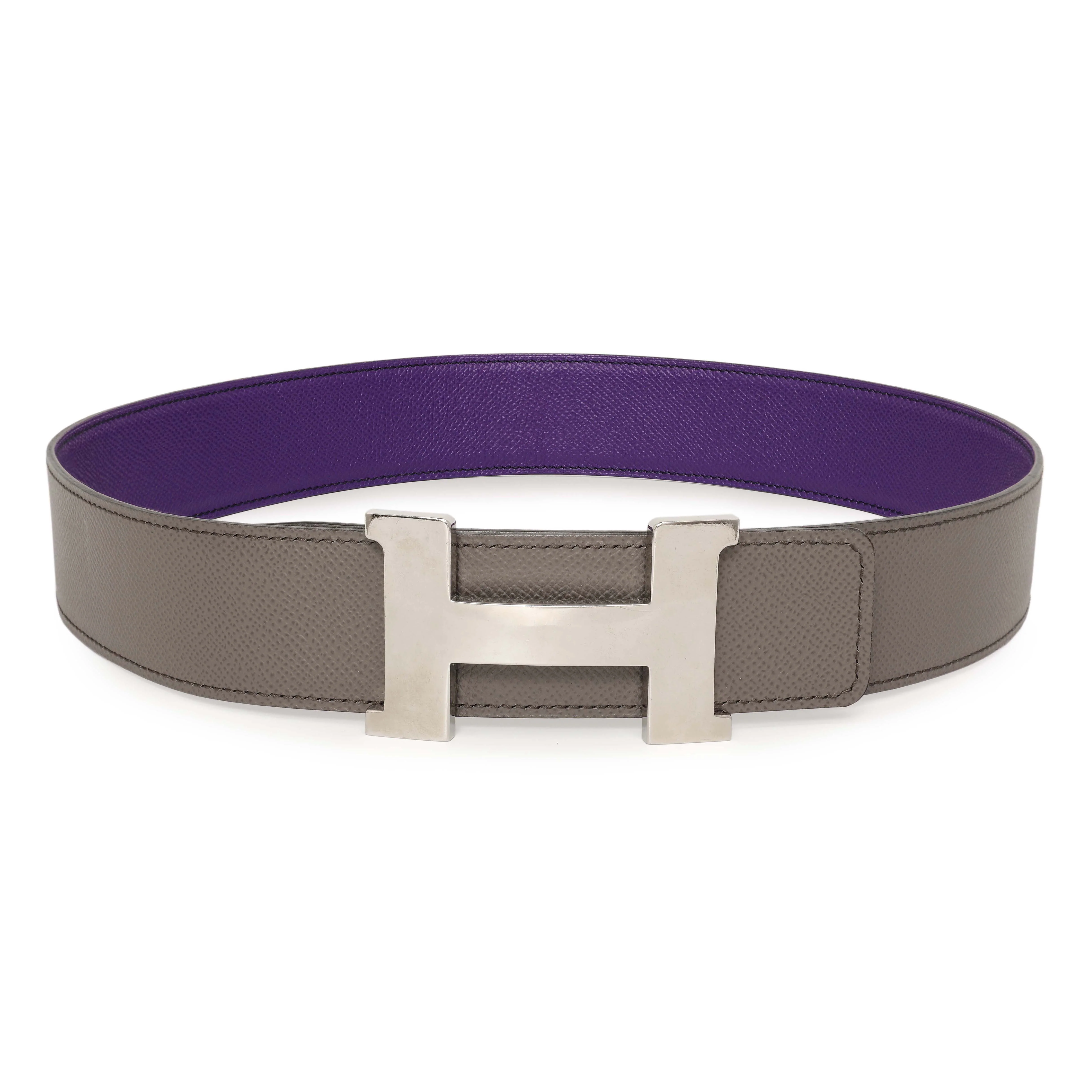 Hermes Crocus Etain Epsom Constance H 42mm Belt - Image 3
