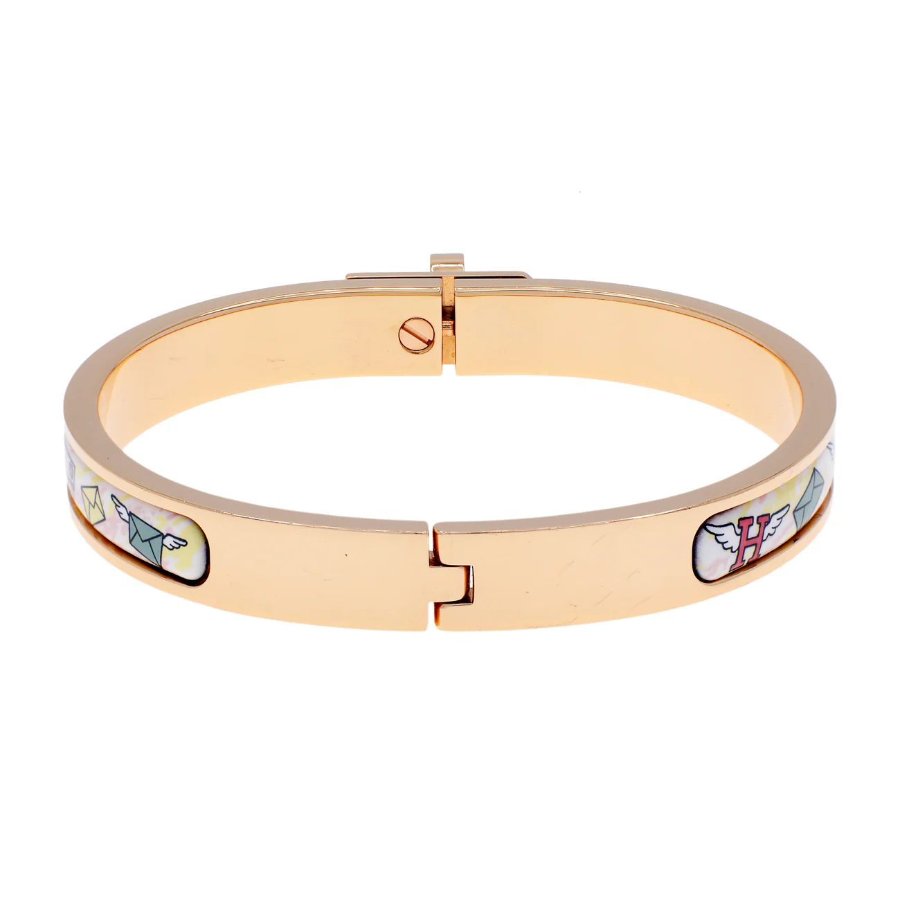 Hermes Enamel Printed Mini Clic Kelly Bracelet - Image 2