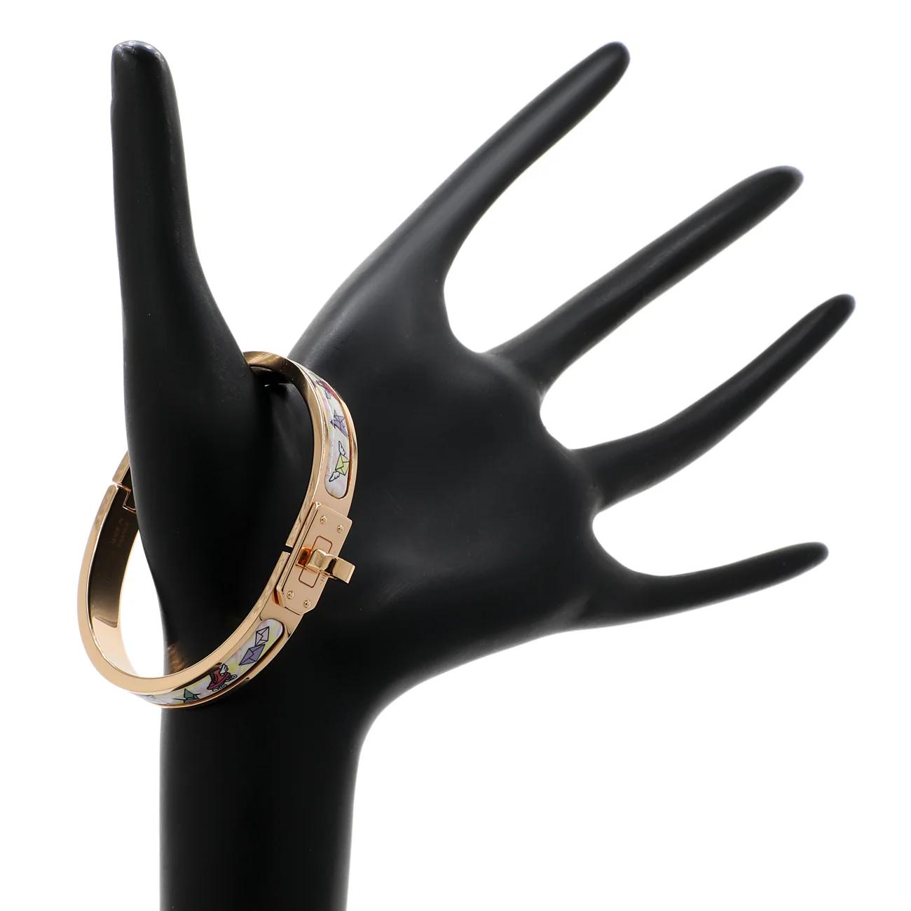 Hermes Enamel Printed Mini Clic Kelly Bracelet - Image 3