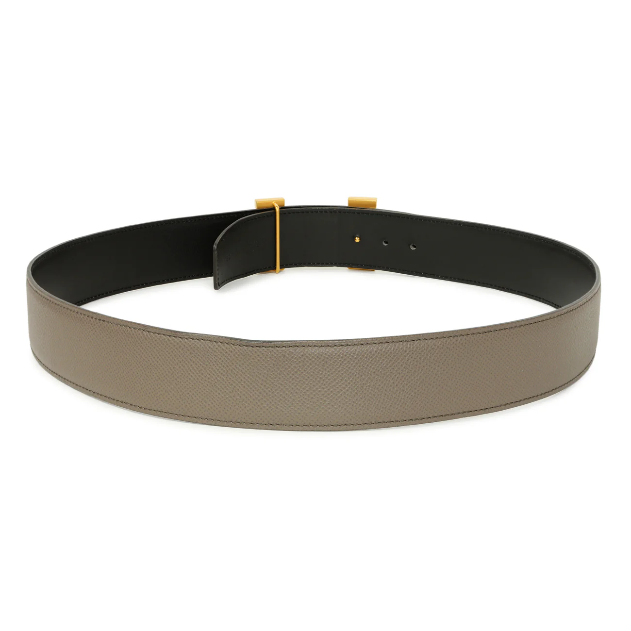 Hermes Etain Black Epsom Box Constance H 40mm Belt - Image 2