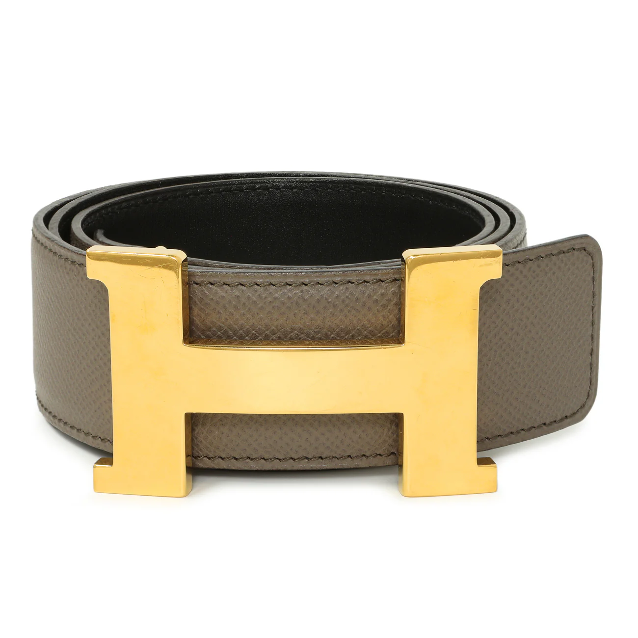 Hermes Etain Black Epsom Box Constance H 40mm Belt - Image 3