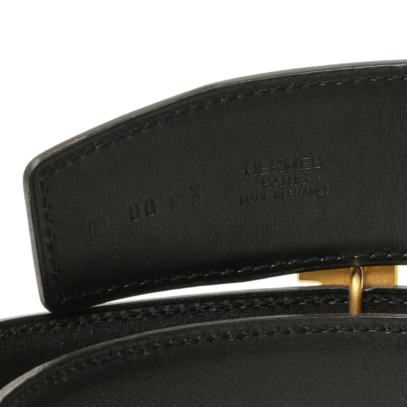Hermes Etain Black Epsom Box Constance H 40mm Belt - Image 4