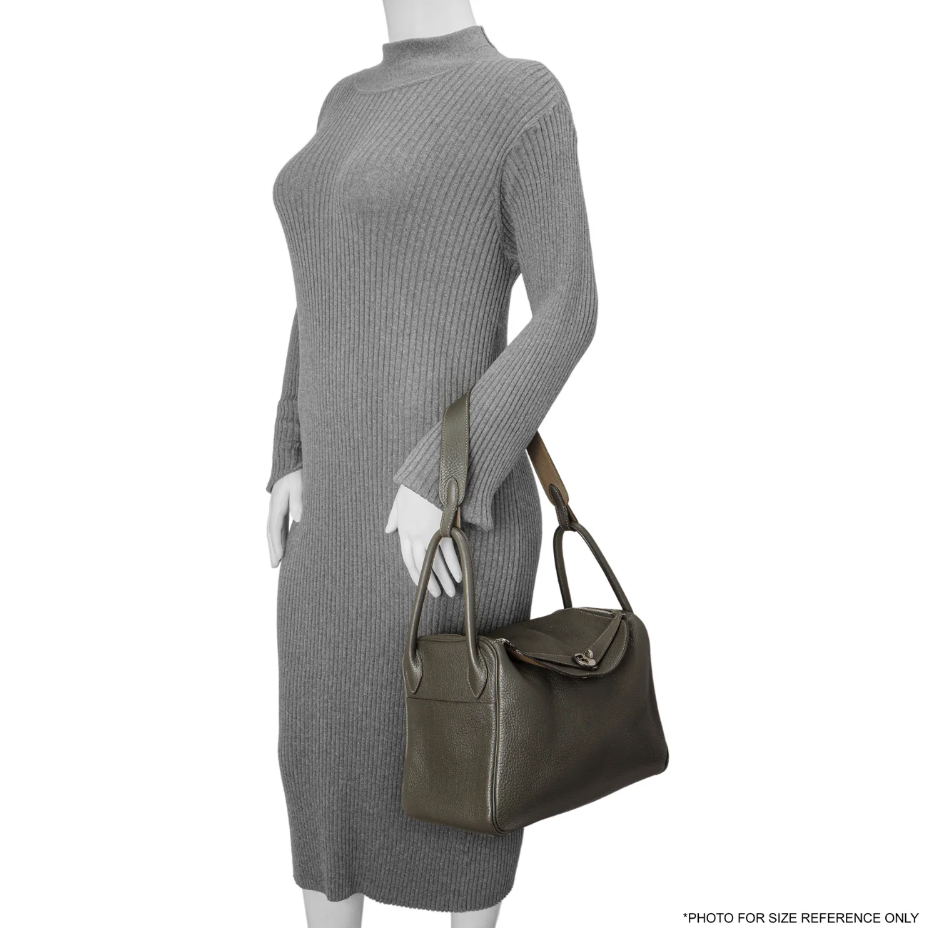 Hermes Etain Etoupe Clemence Lindy 30 - Image 11