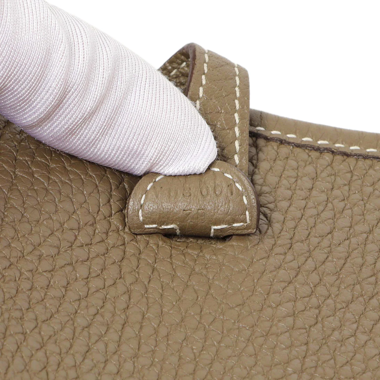 Hermes Etoupe Bleu Indigo Clemence Evelyne TPM - Image 10