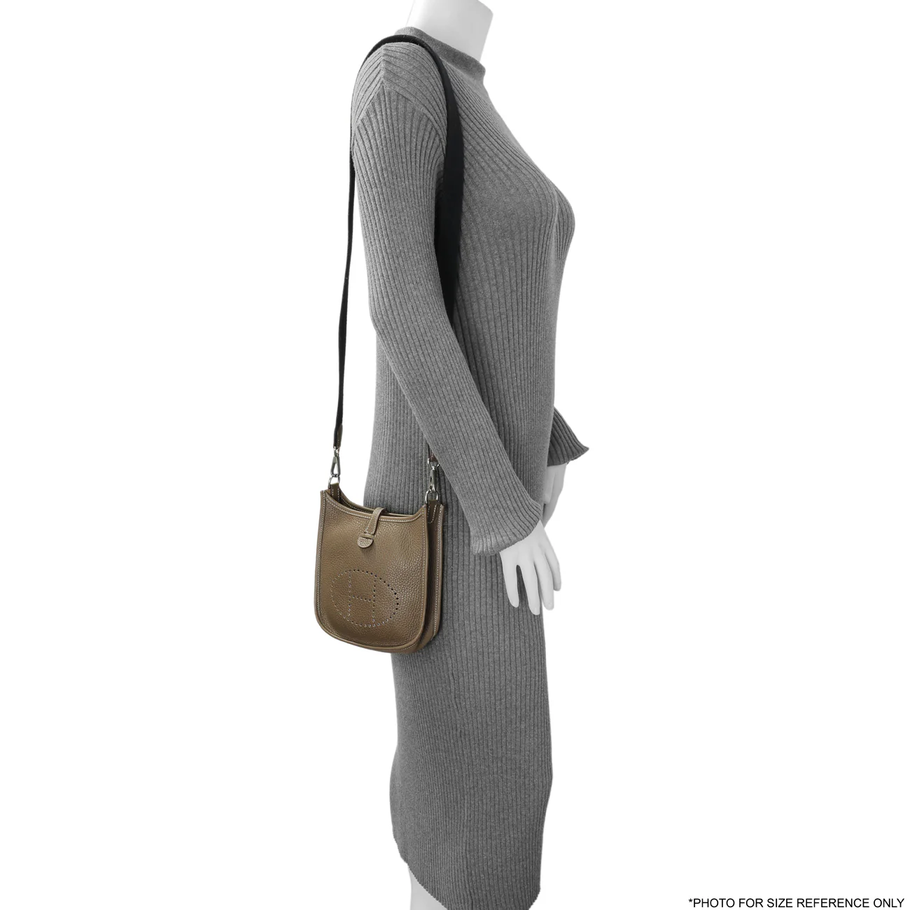Hermes Etoupe Bleu Indigo Clemence Evelyne TPM - Image 11