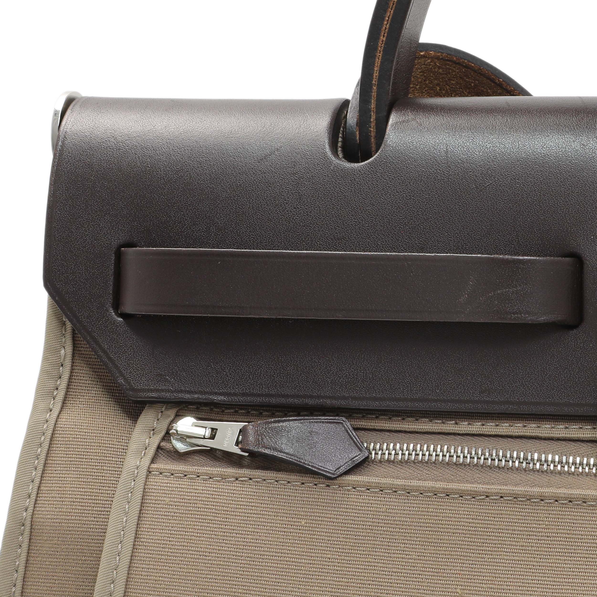 Hermes Etoupe/Ebene Herbag Zip 31 - Image 11
