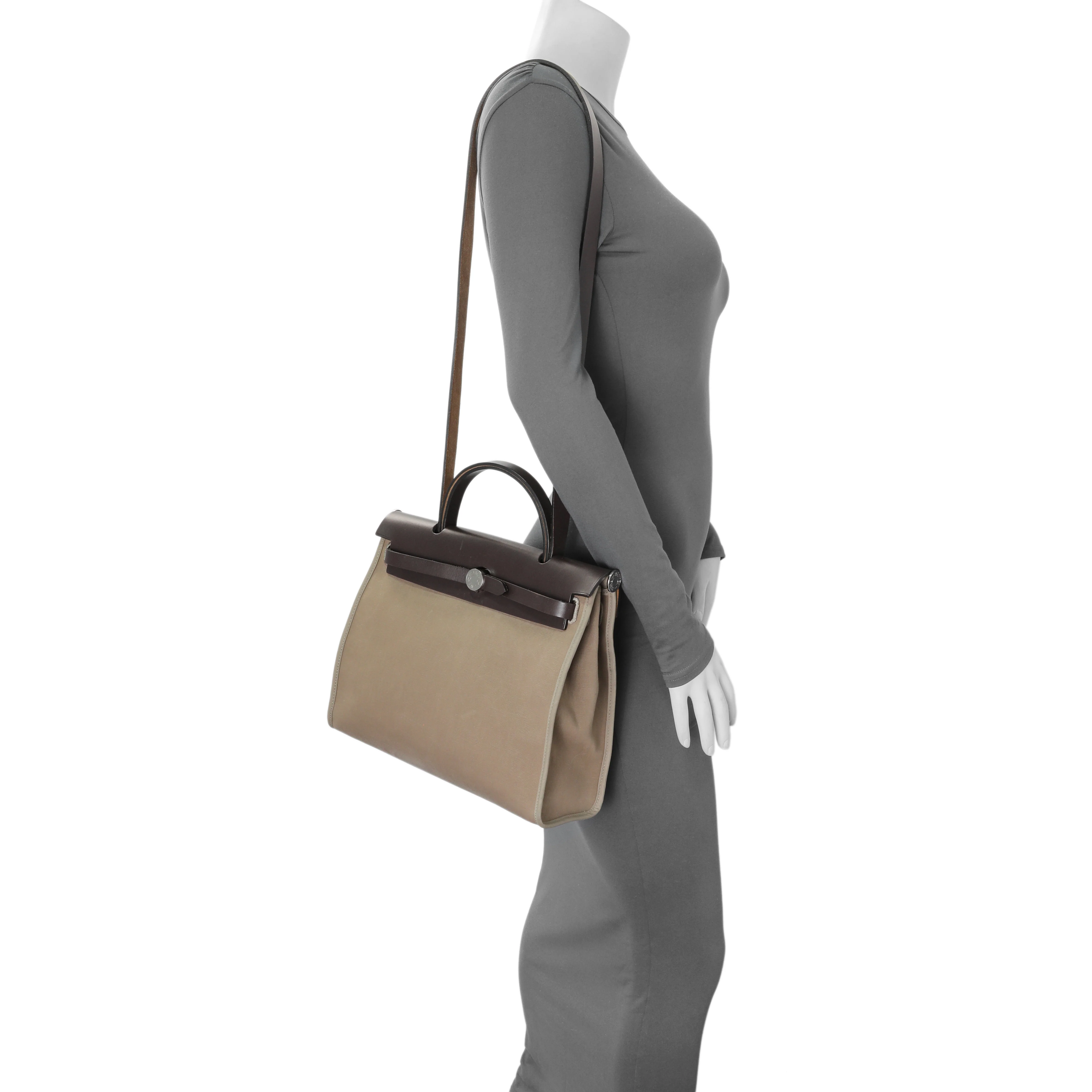 Hermes Etoupe/Ebene Herbag Zip 31 - Image 12