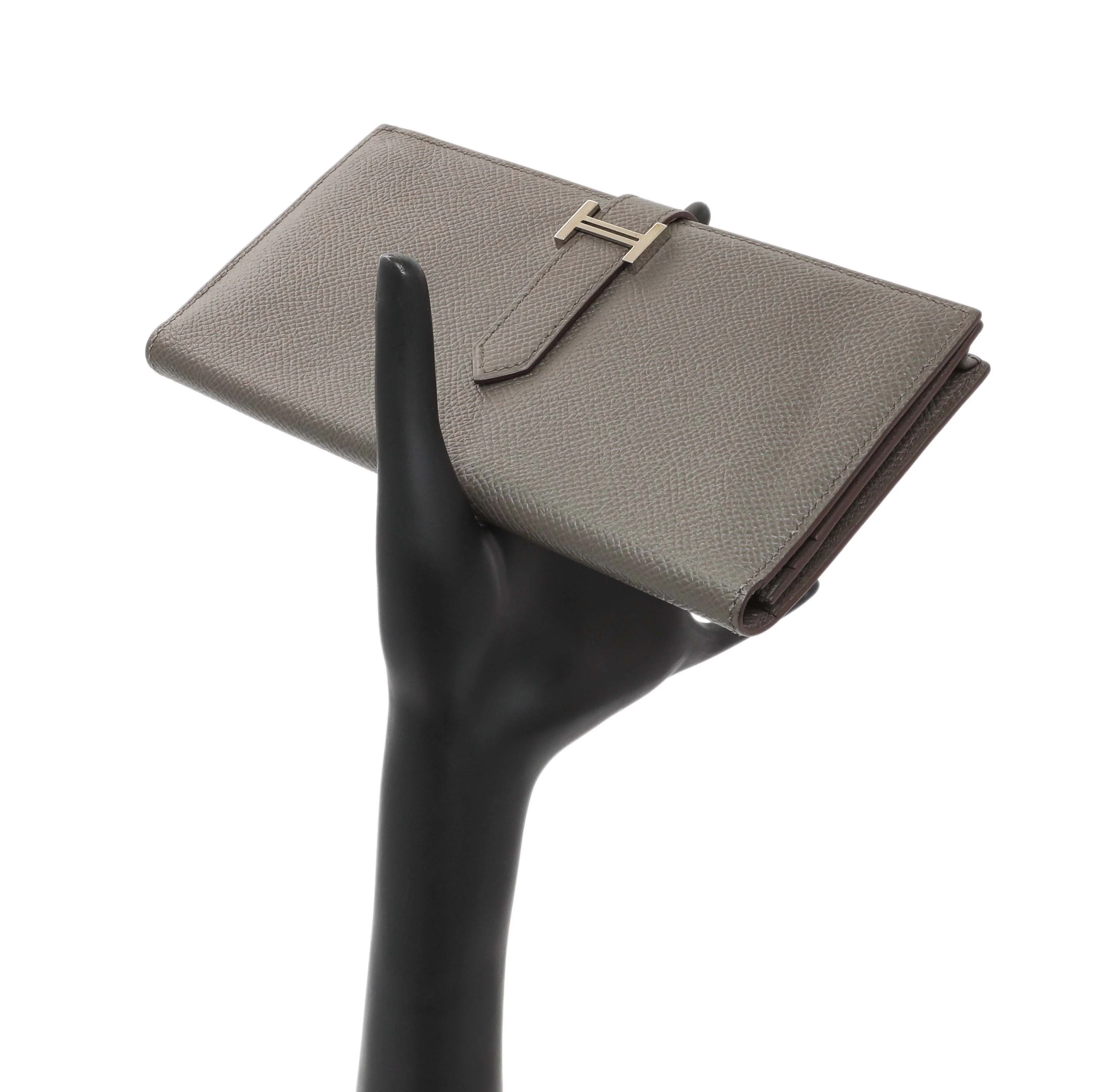 Hermes Etoupe Epsom Bearn Gusset Wallet - Image 11