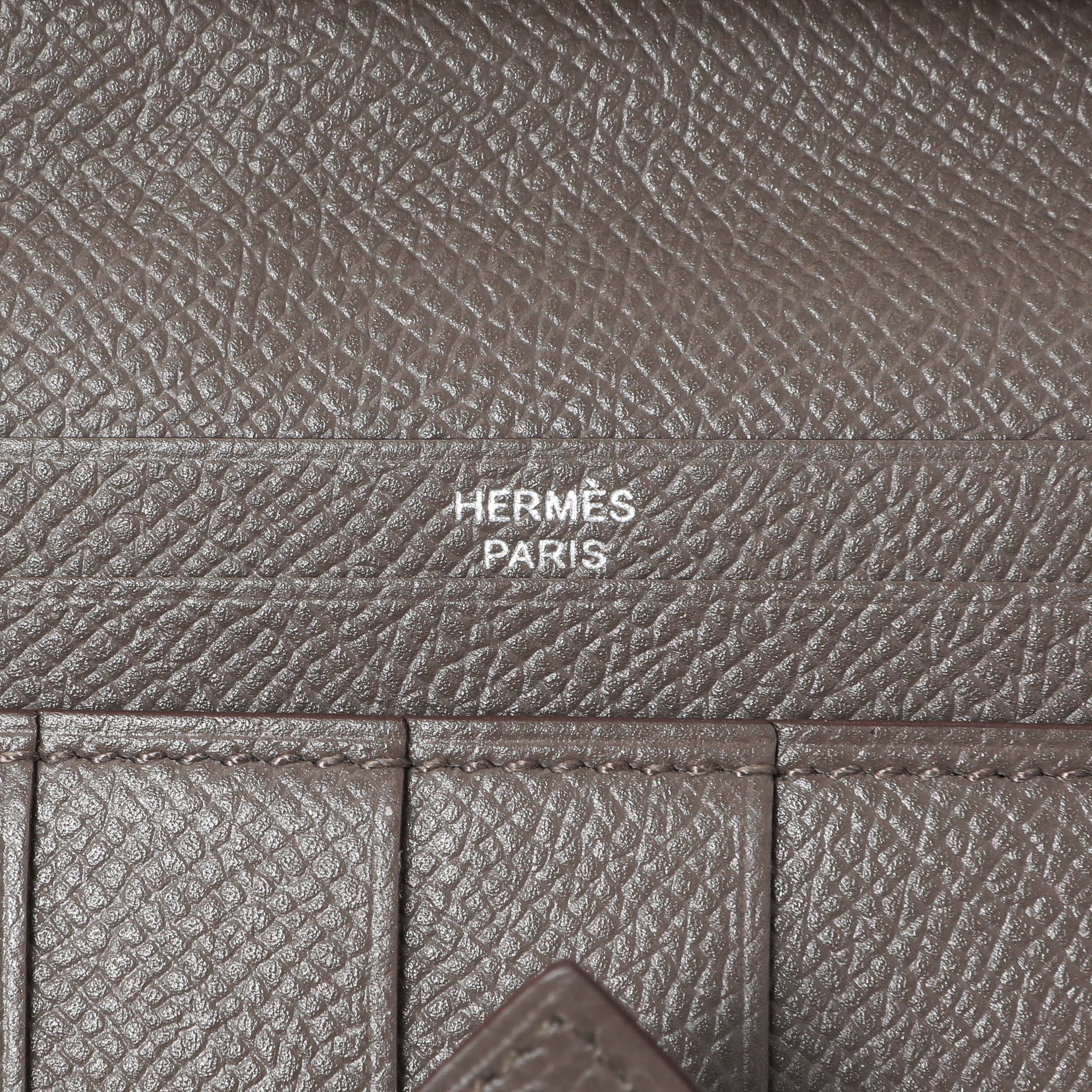 Hermes Etoupe Epsom Bearn Gusset Wallet - Image 9