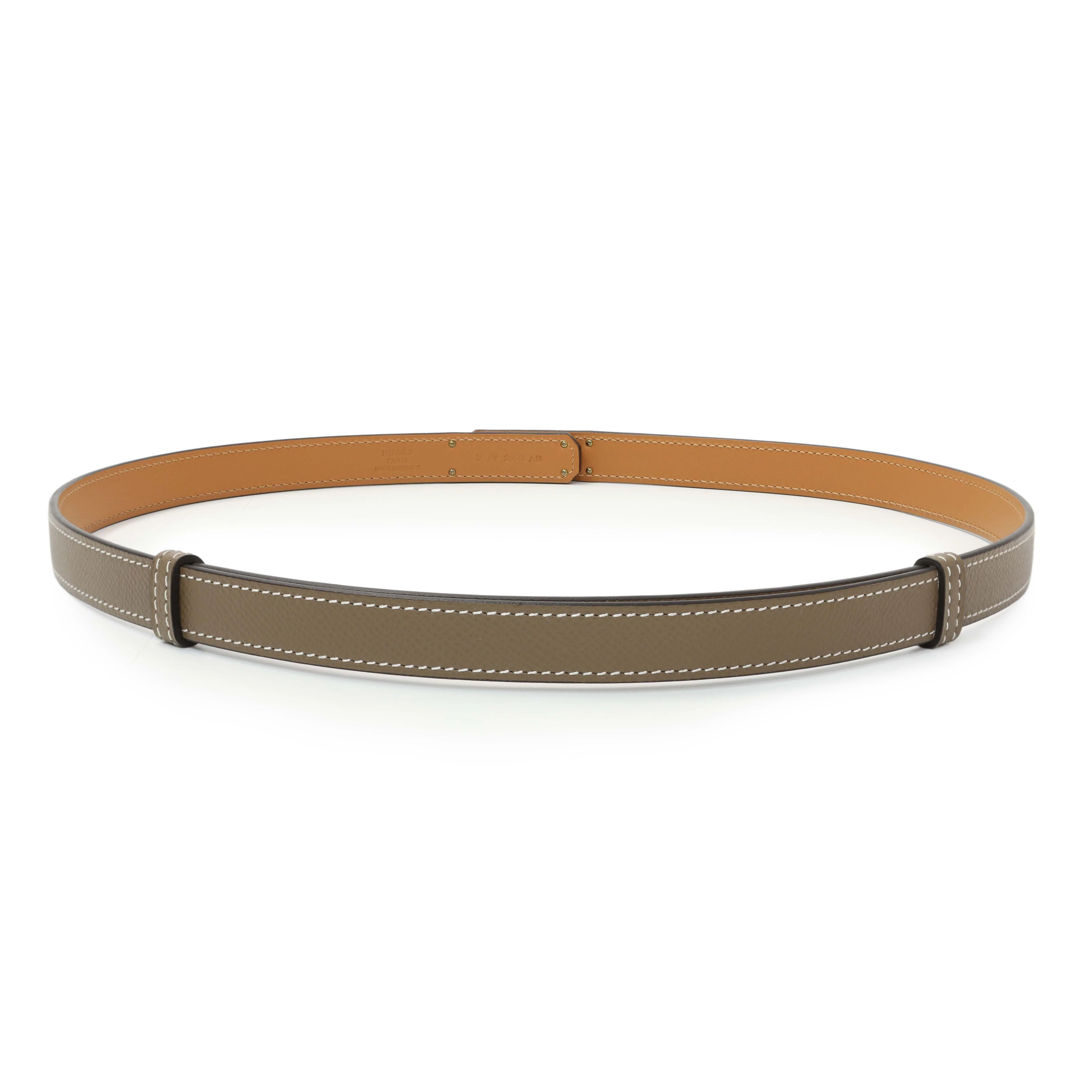 Hermes Etoupe Epsom Kelly Belt - Image 2
