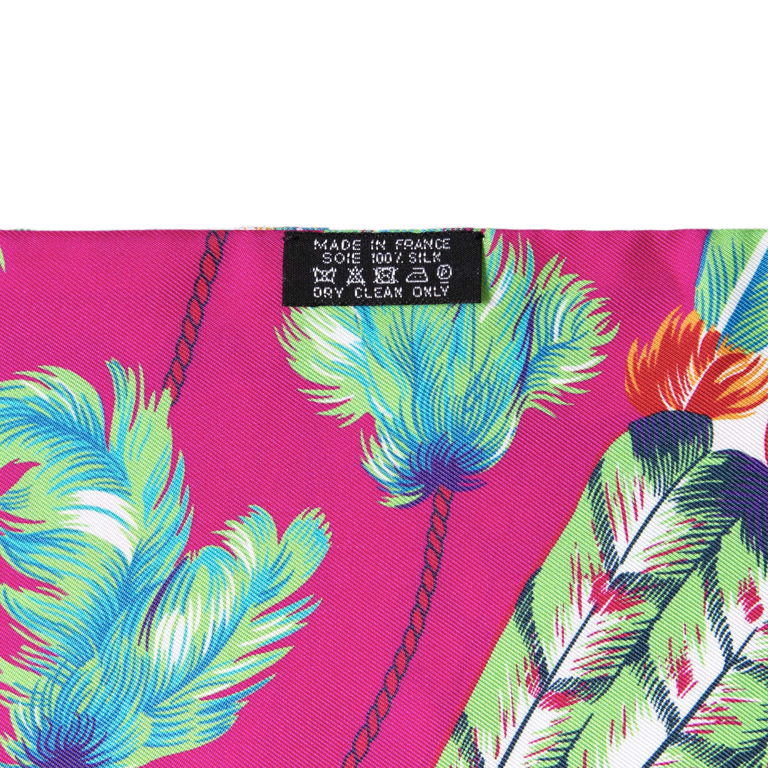 Hermes Fuchsia Silk Brazil Maxi Twilly - Image 4