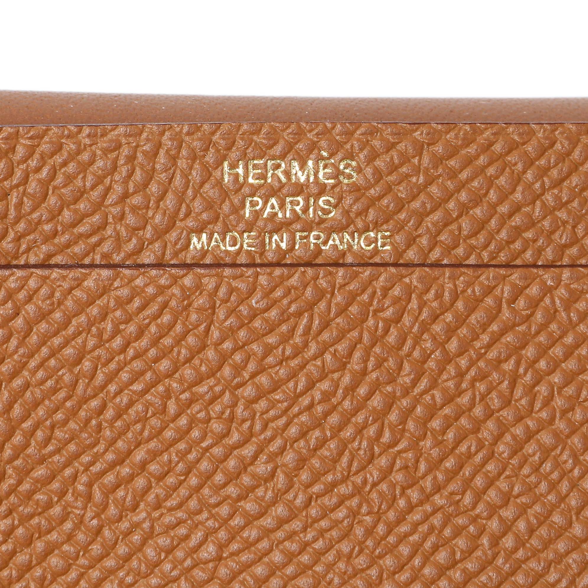 Hermes Gold Epsom Bearn Card Holder Wallet - Image 5