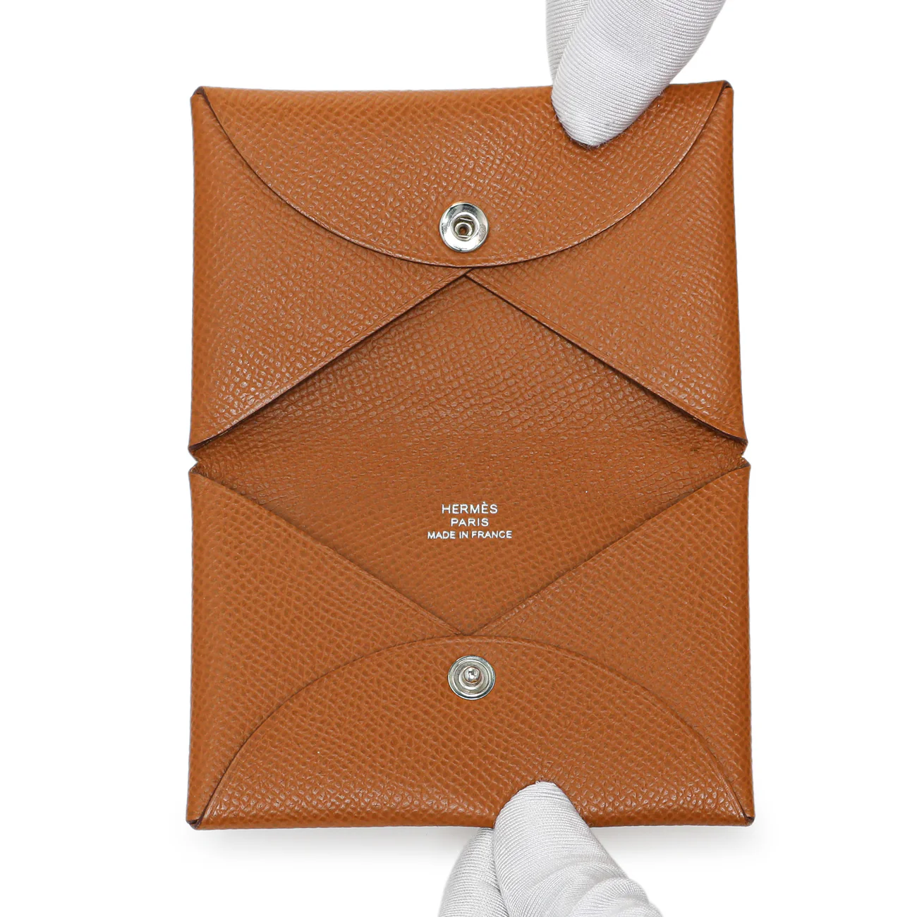 Hermes Gold Epsom Calvi Card Case - Image 8
