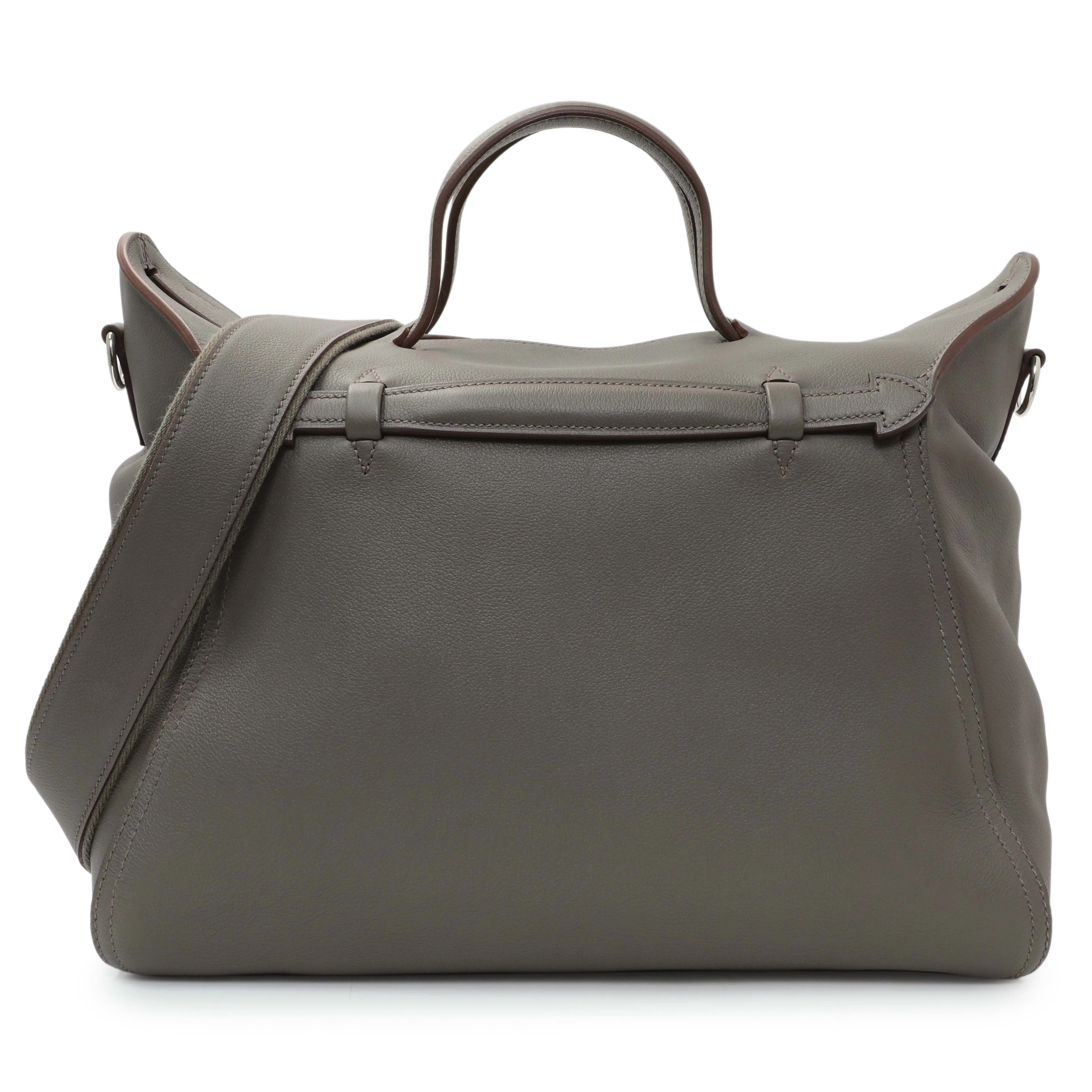 Hermes Grey Evergrain Sac Oxer w/ Strap