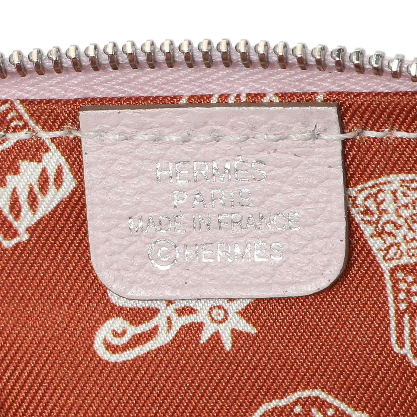 Hermes Light Pink Epsom Silk'in Coin Purse - Image 5