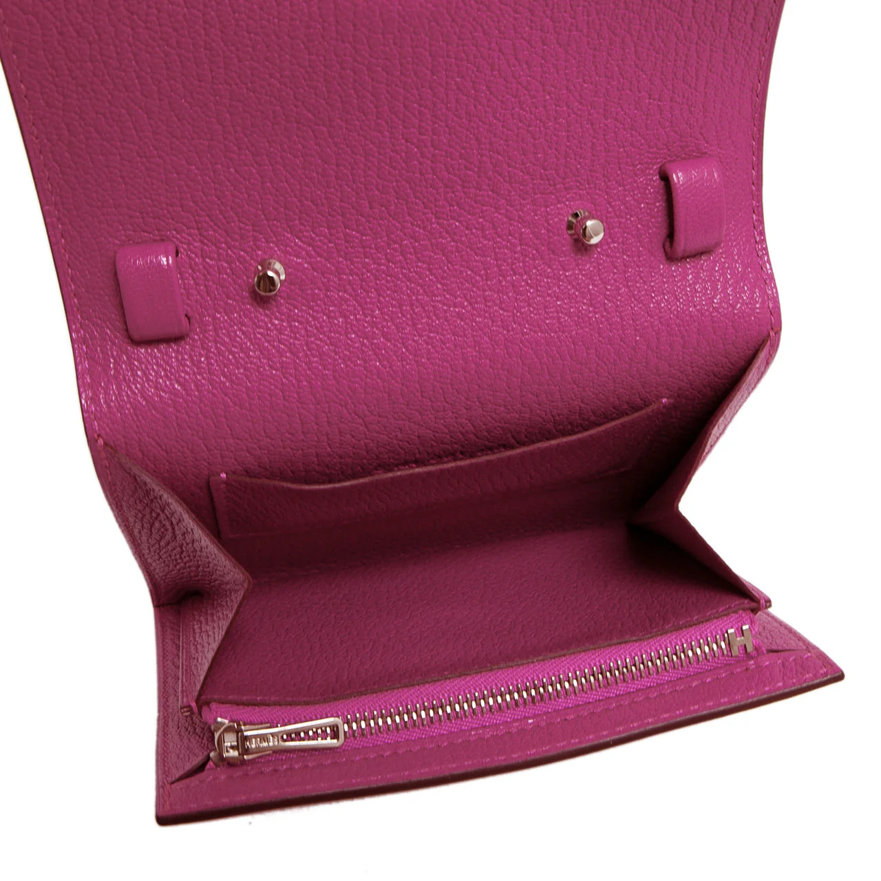 Hermes Magnolia Chevre Mysore Cinhetic Mini Wallet - Image 7