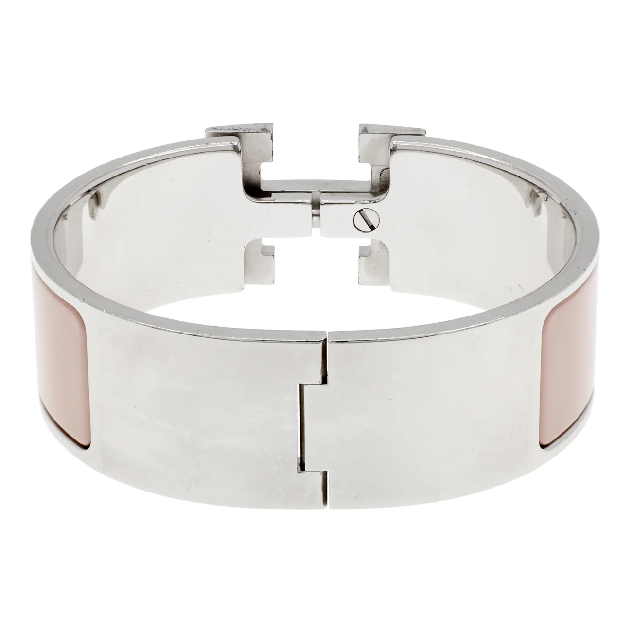 Hermes Mauve Pale Enamel Clic Clac H Bracelet - Image 2