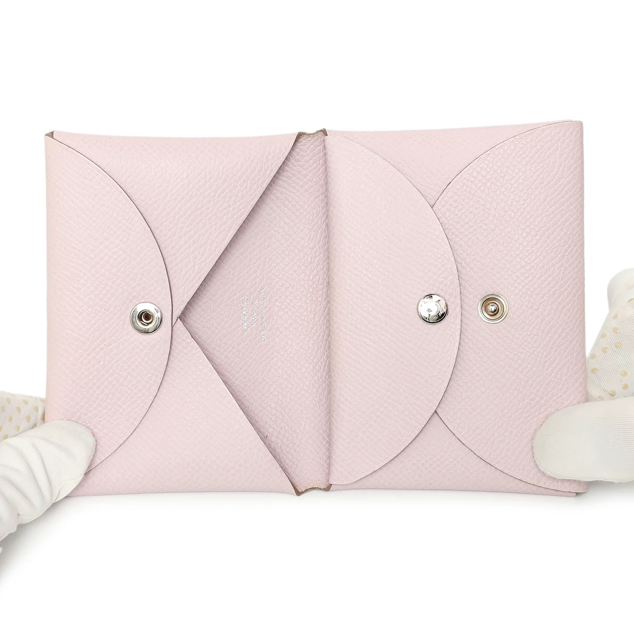 Hermes Mauve Pale Epsom Calvi Duo Card Case - Image 4
