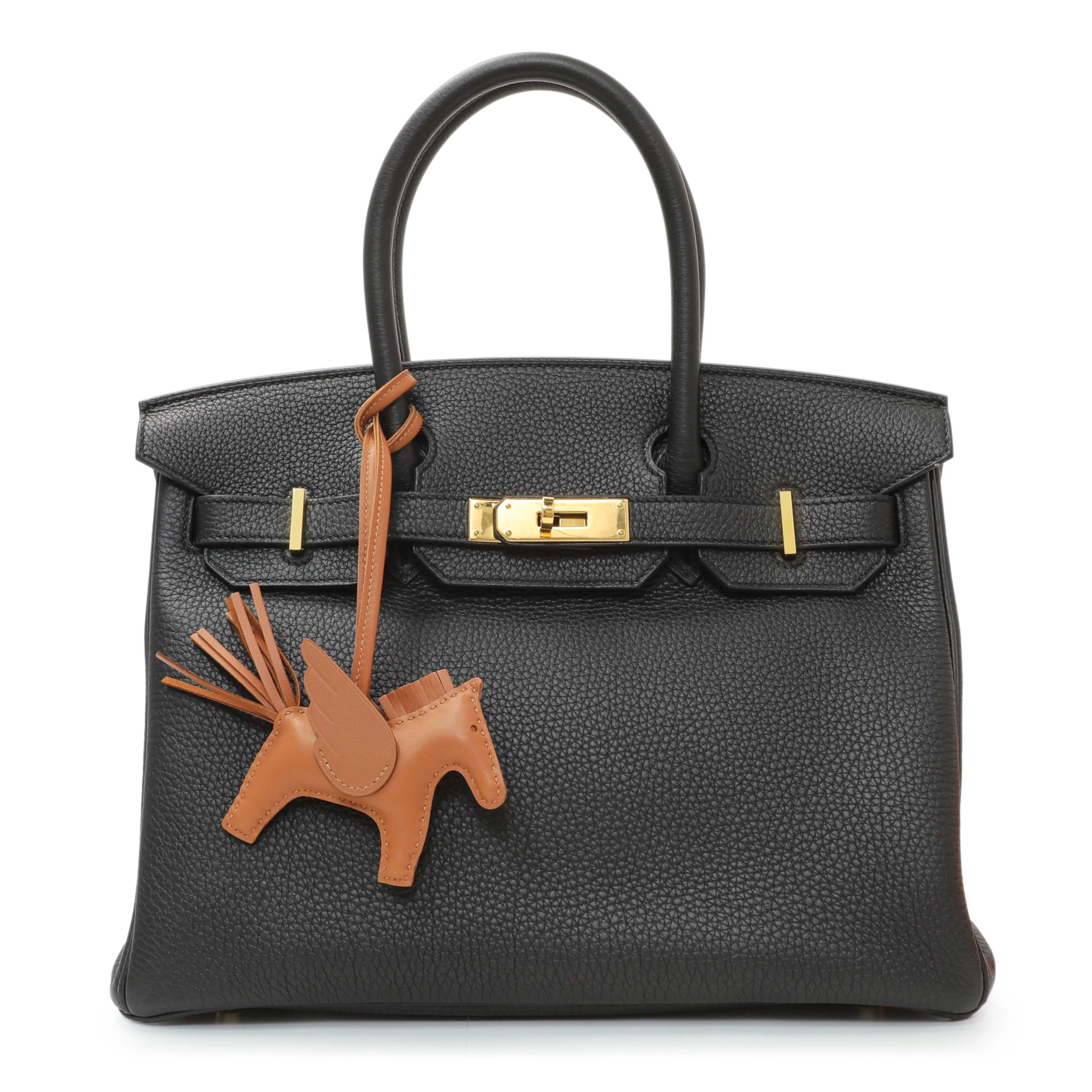 Hermes Milo Gold Lambskin Grigri Rodeo Pegase Horse Bag Charm PM - Image 4