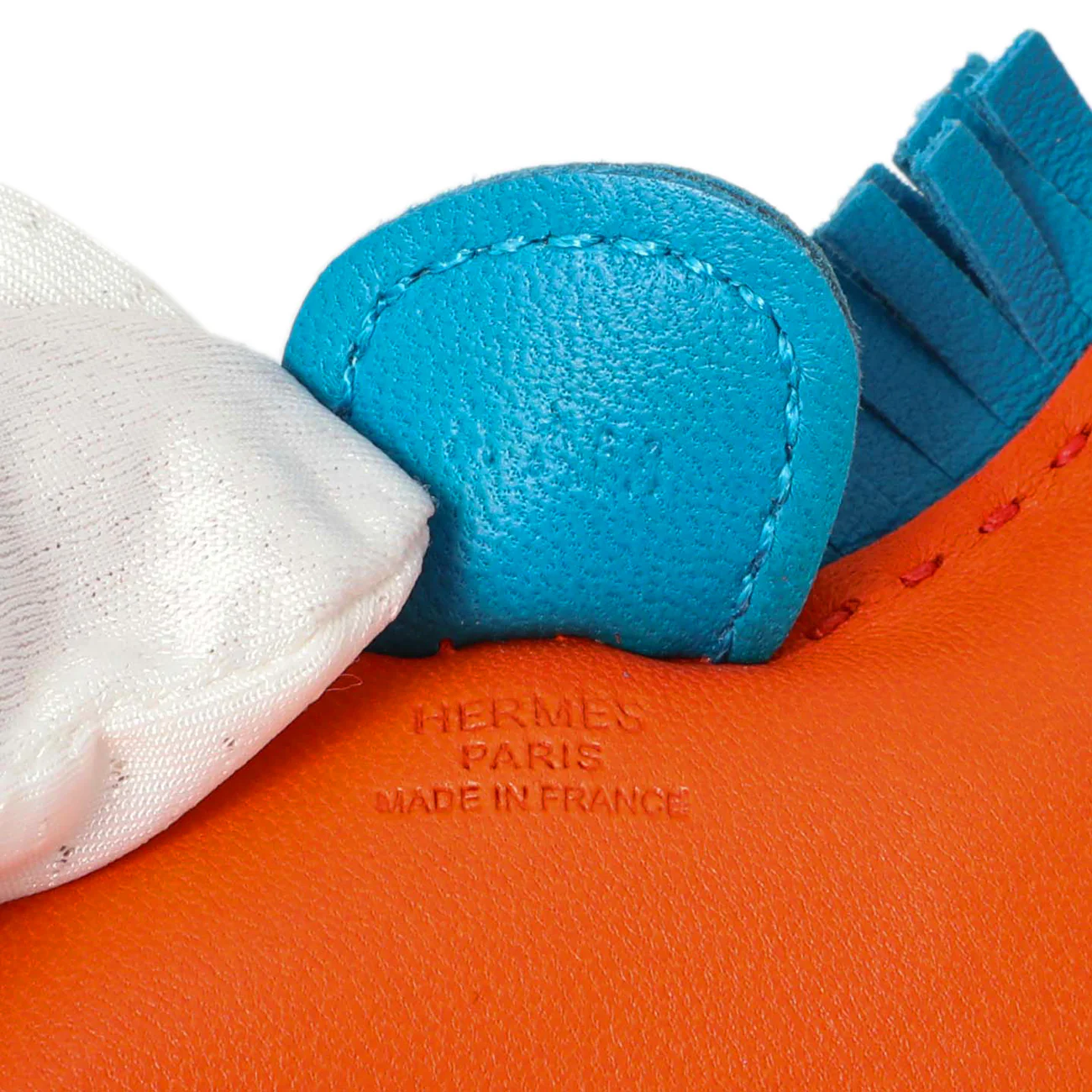 Hermes Milo Lambskin Grigri Rodeo Horse Bag Charm PM - Image 3