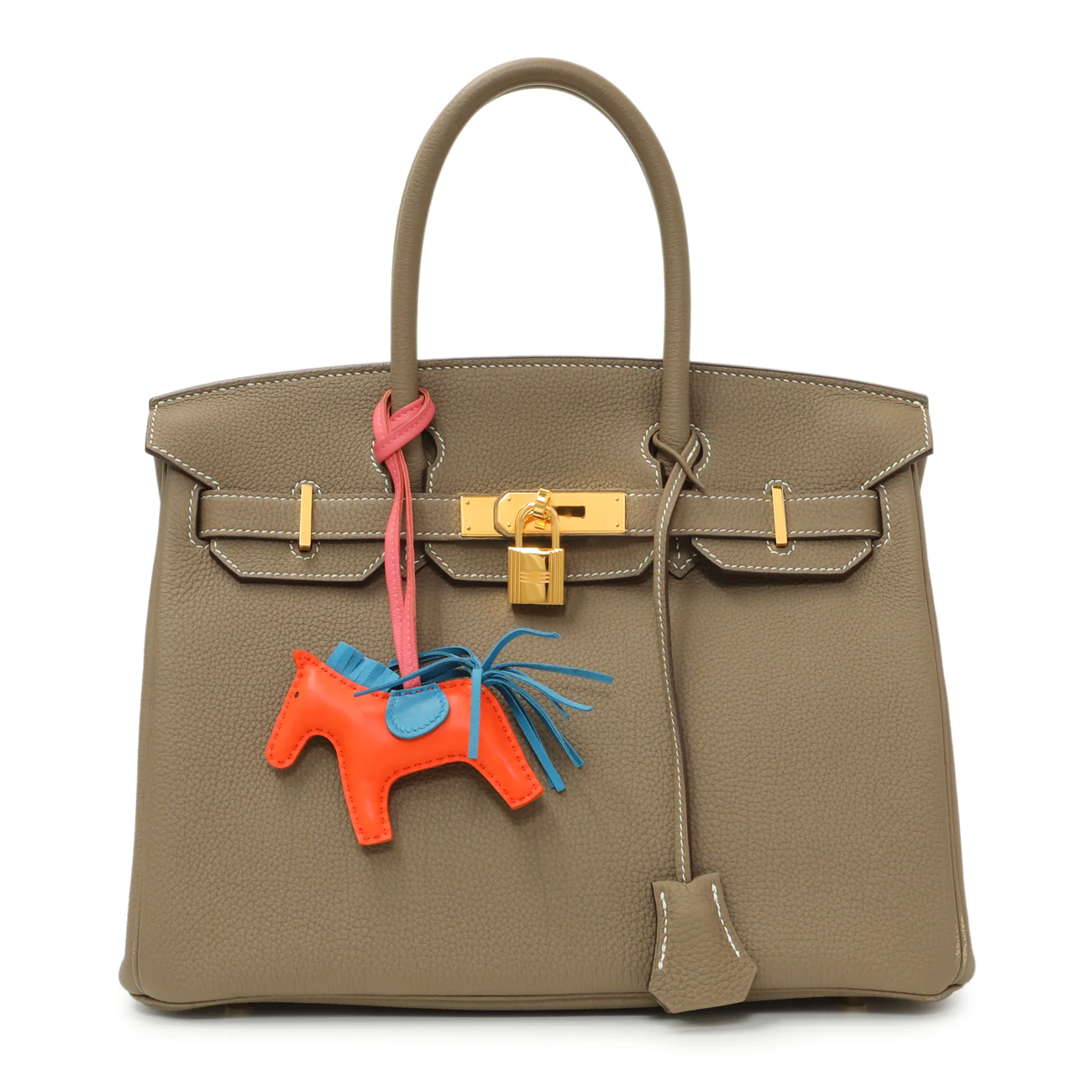 Hermes Milo Lambskin Grigri Rodeo Horse Bag Charm PM - Image 4