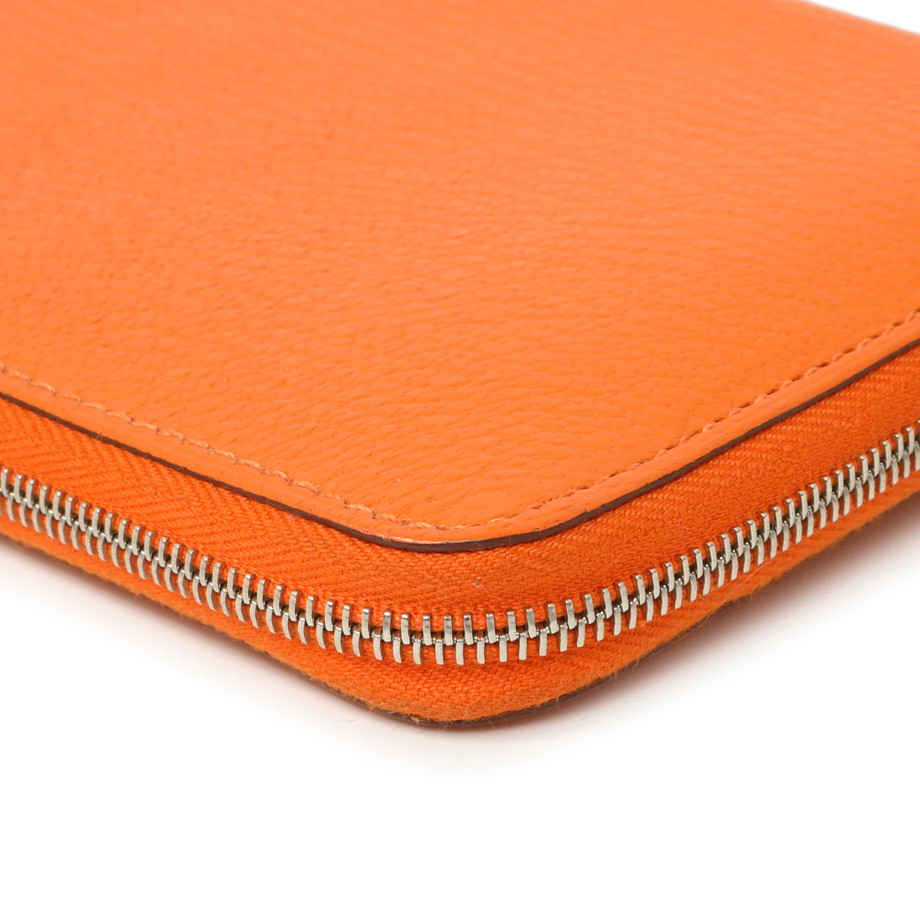 Hermes Orange Chevre Mysore Azap Wallet - Image 10