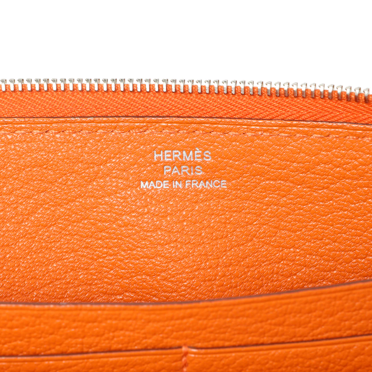 Hermes Orange Chevre Mysore Azap Wallet - Image 13