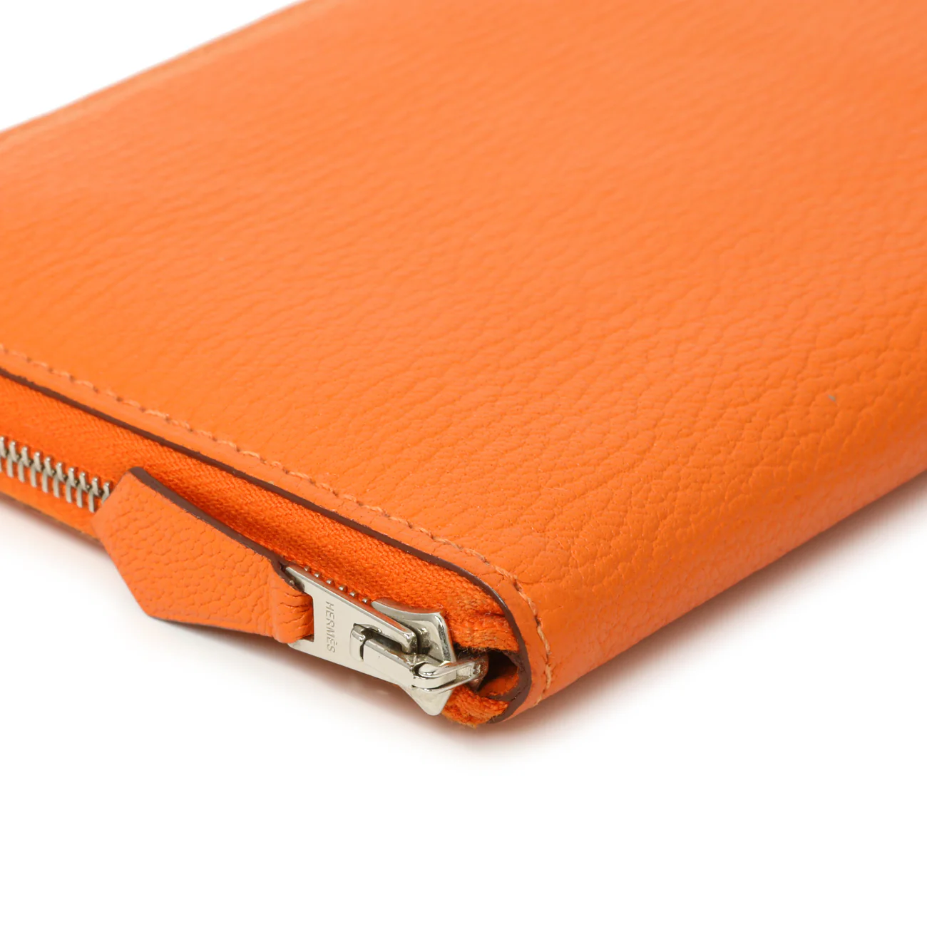 Hermes Orange Chevre Mysore Azap Wallet - Image 4