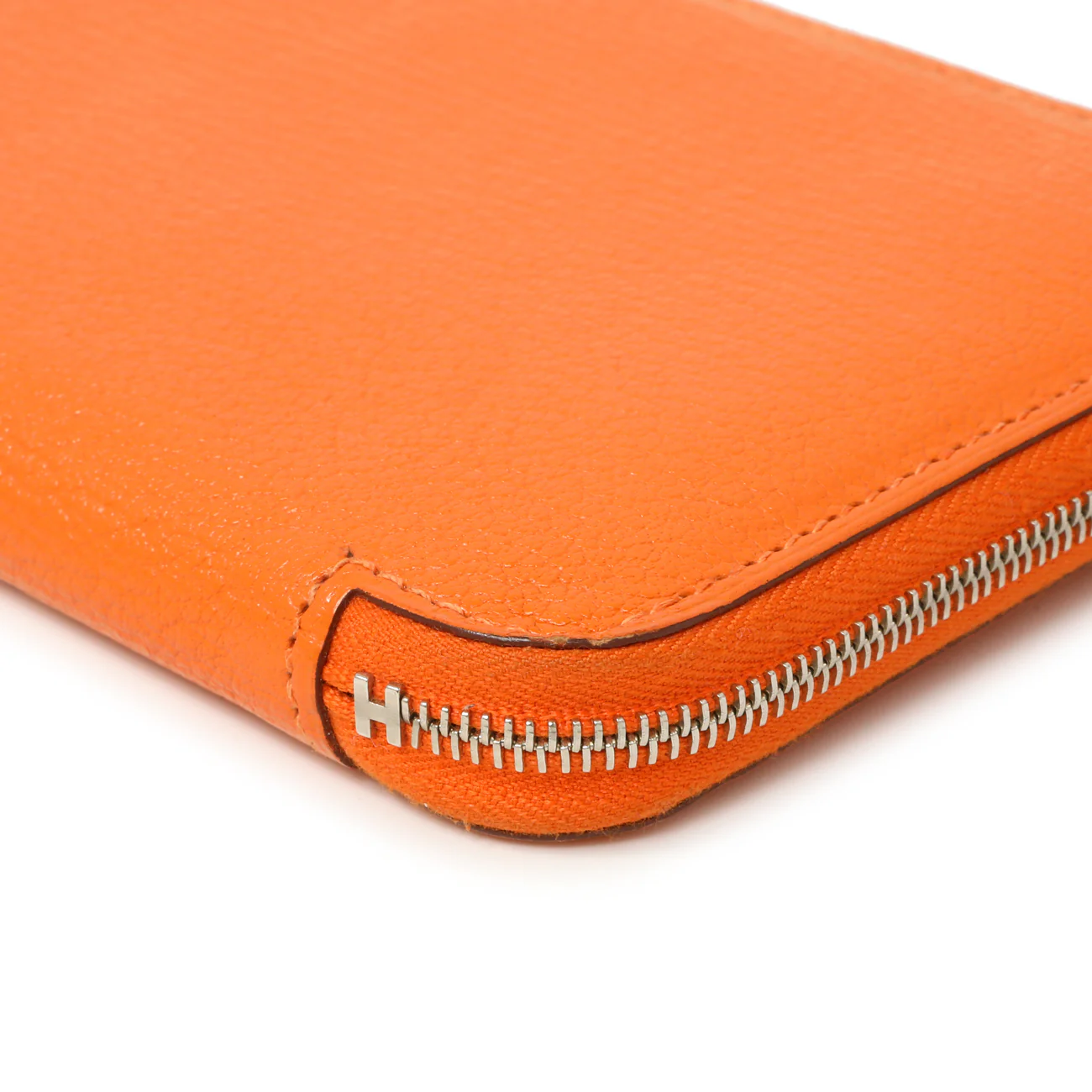 Hermes Orange Chevre Mysore Azap Wallet - Image 5