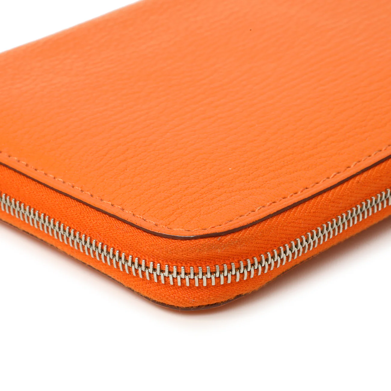 Hermes Orange Chevre Mysore Azap Wallet - Image 6