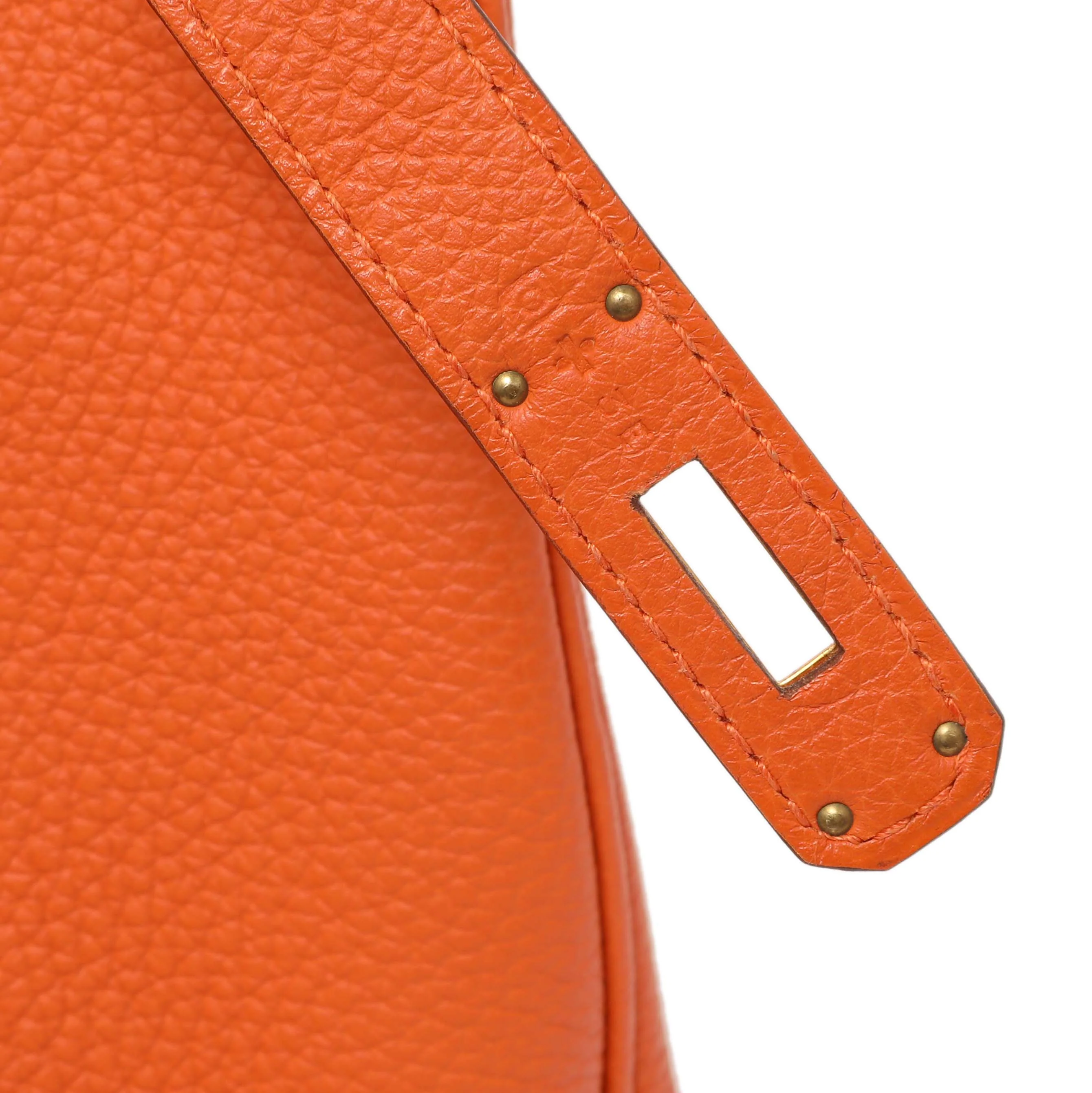 Hermes Orange Clemence Birkin 35 - Image 10