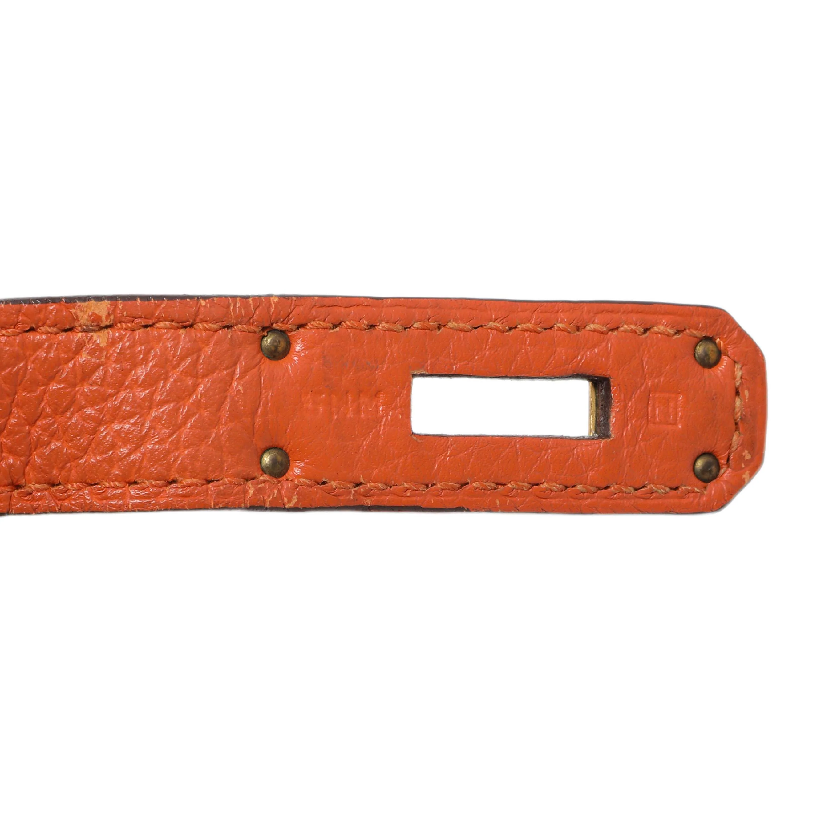 Hermes Orange Clemence Birkin 35 - Image 10