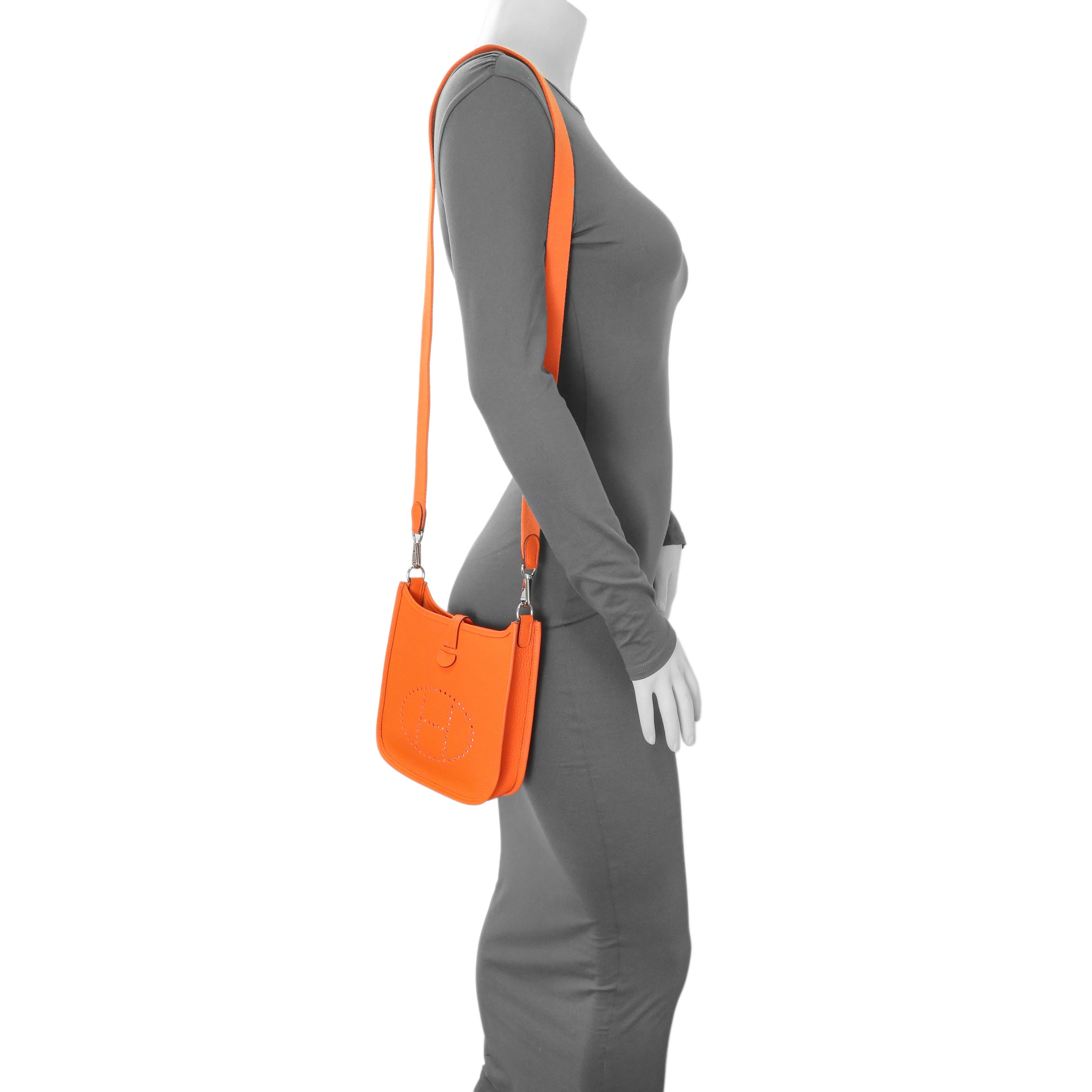 Hermes Orange Clemence Evelyne TPM - Image 7