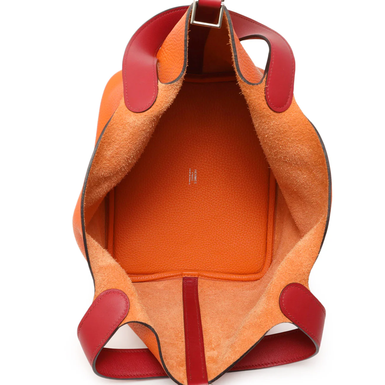 Hermes Orange Rouge Bicolor Clemence Picotin 22 - Image 4