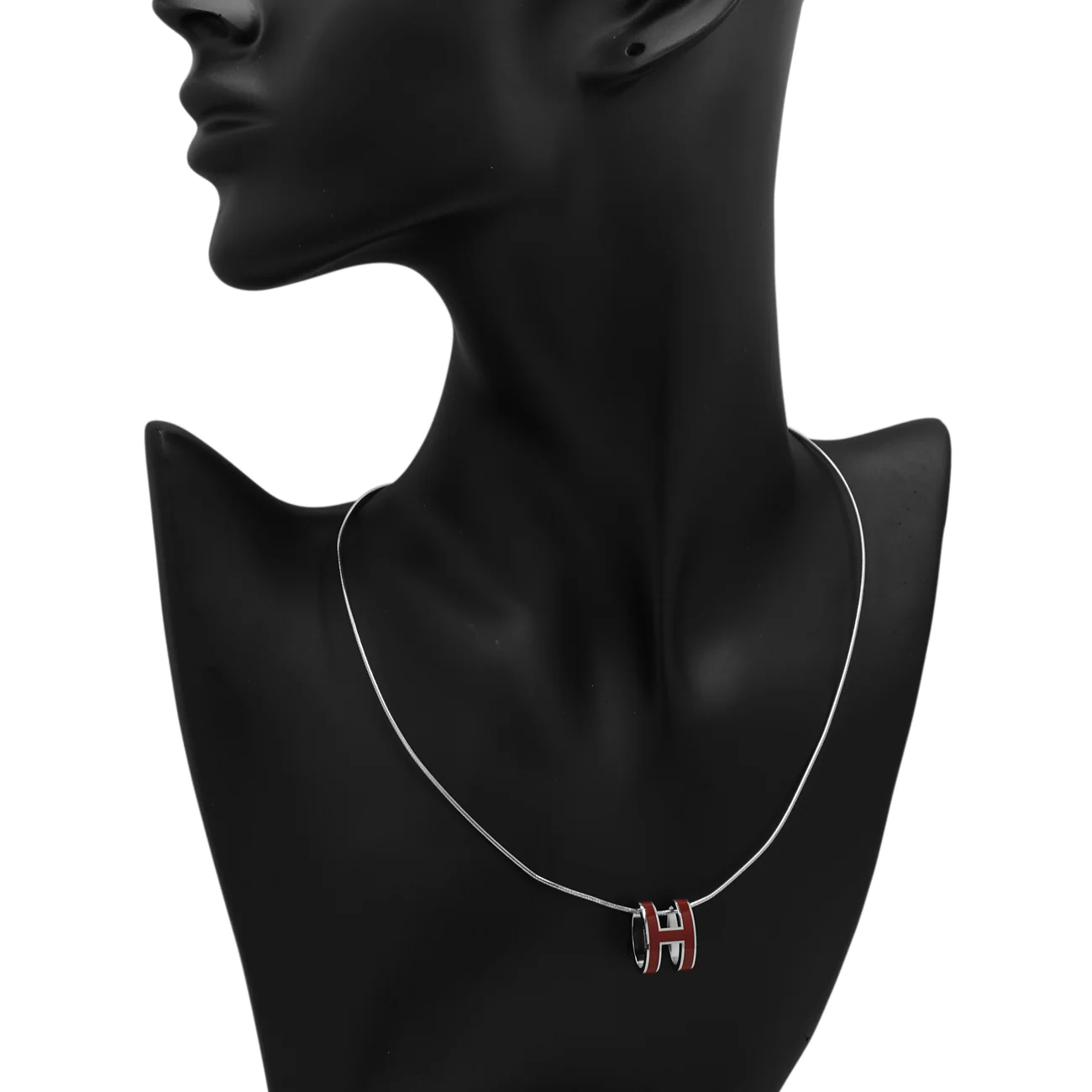 Hermes Palladium Lacquered Pop H Pendant - Image 3