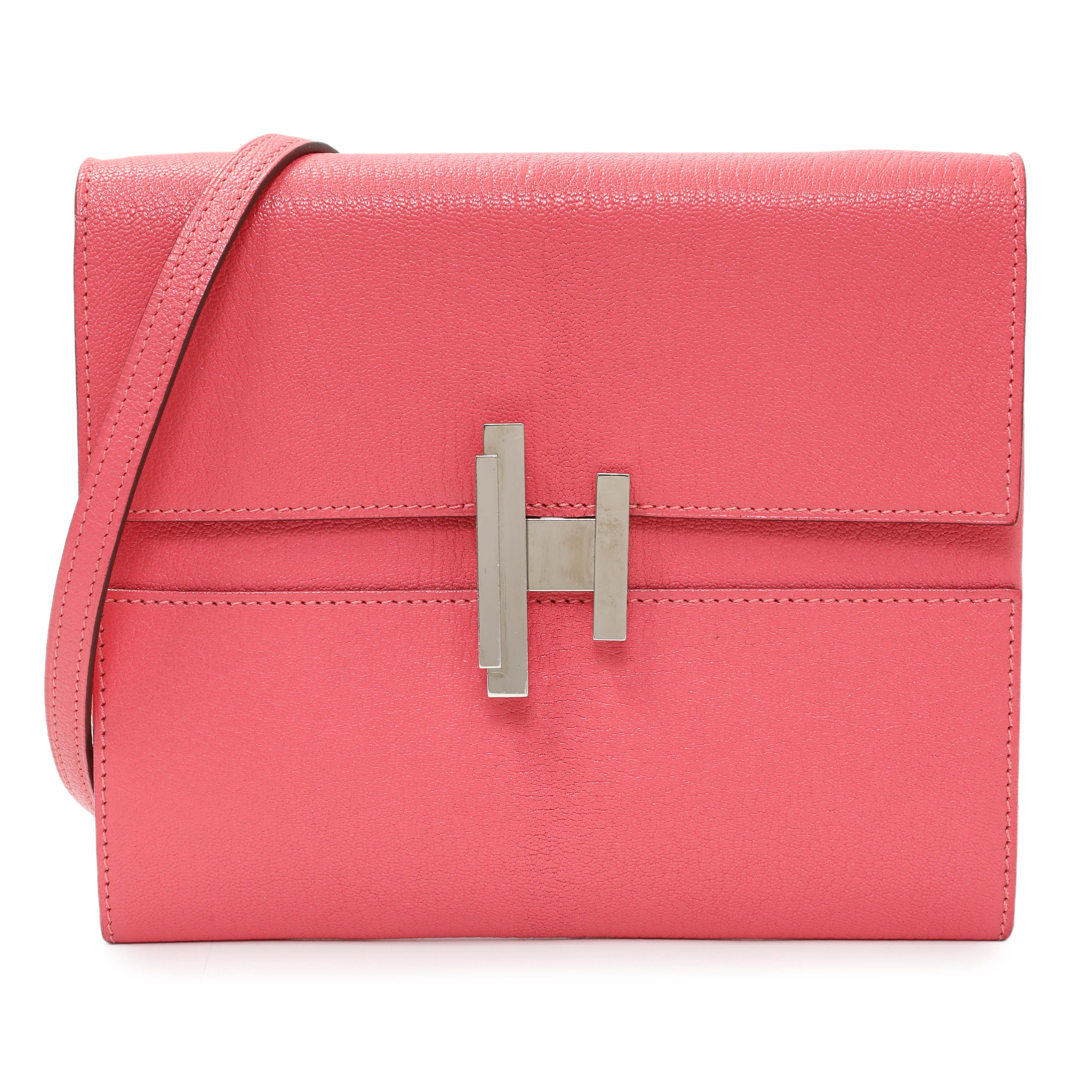Hermes Pink Chevre Cinhetic To Go Shoulder Bag