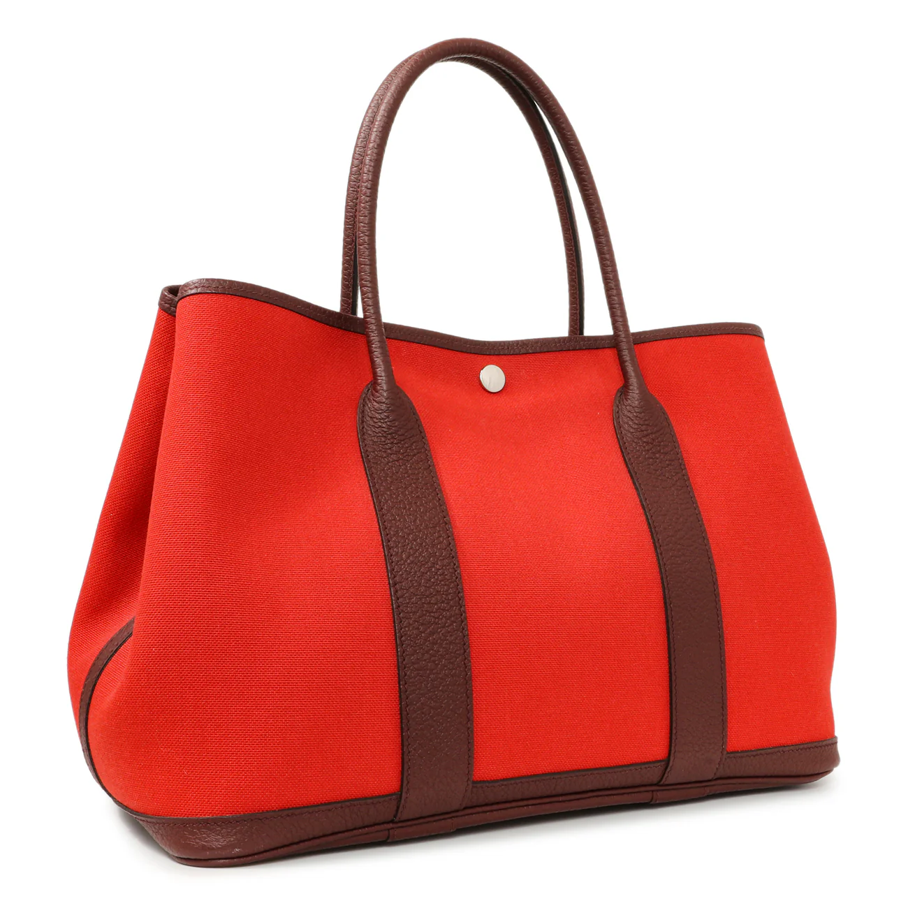 Hermes Red Burgundy Toile Negonda Garden Party 36 - Image 2