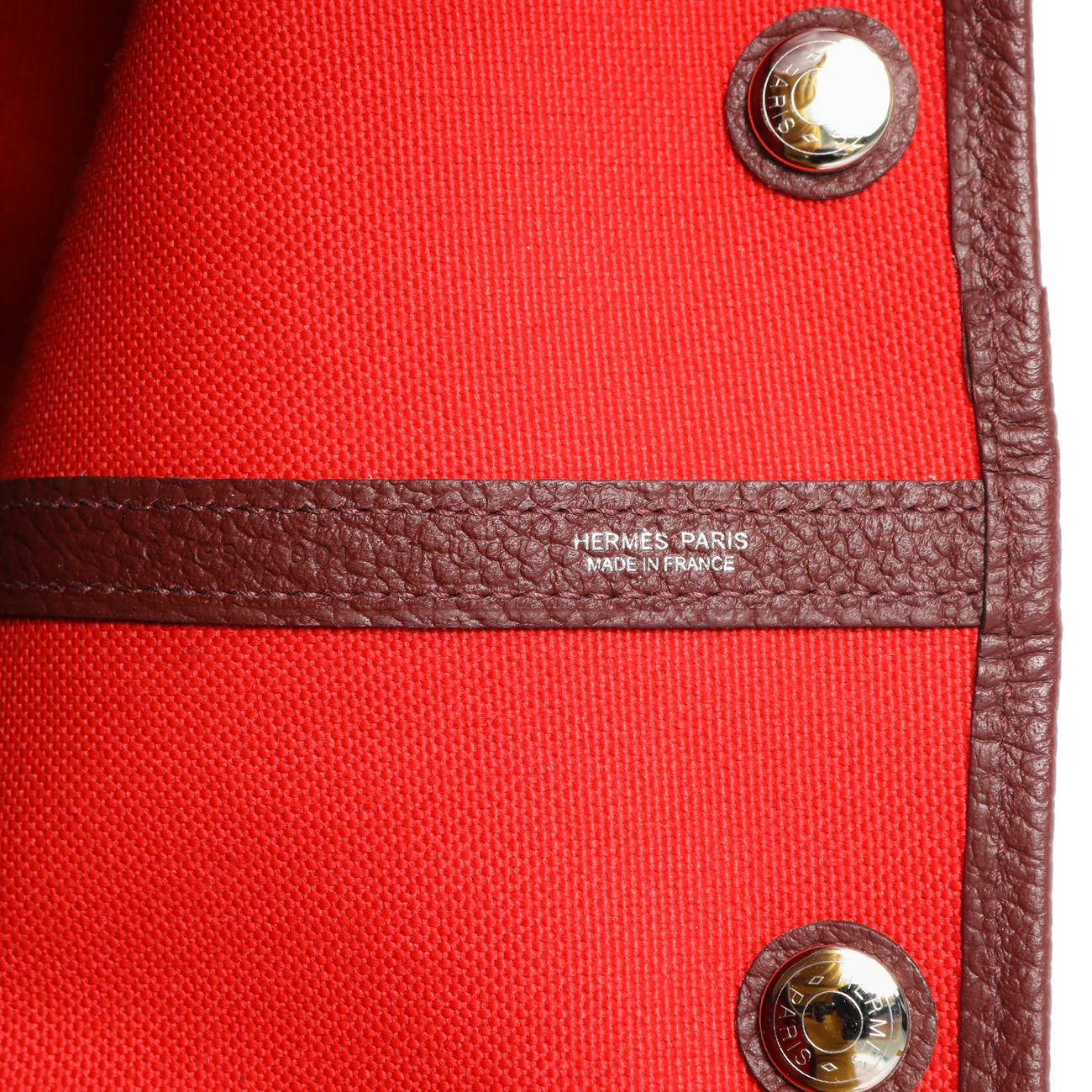 Hermes Red Burgundy Toile Negonda Garden Party 36 - Image 5