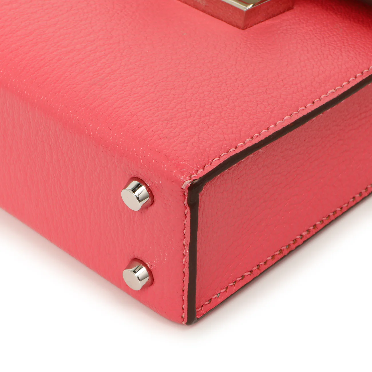 Hermes Rose Azalee Chevre Mysore Mini Verrou Chaine - Image 5