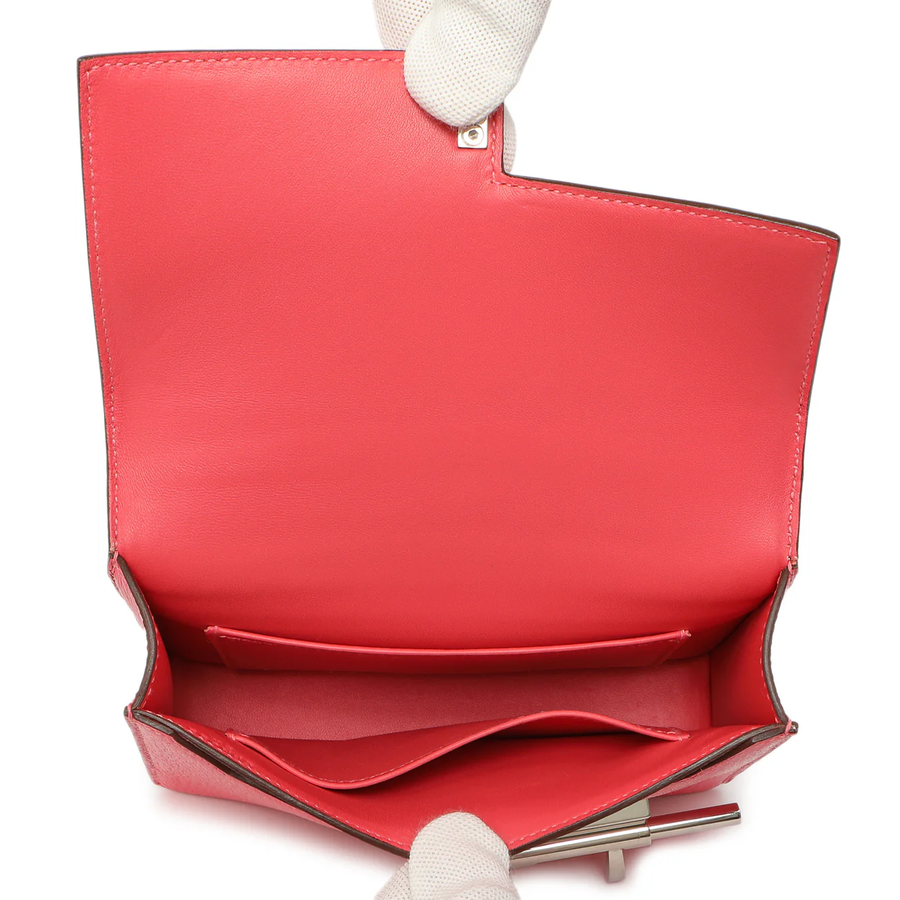 Hermes Rose Azalee Chevre Mysore Mini Verrou Chaine - Image 8