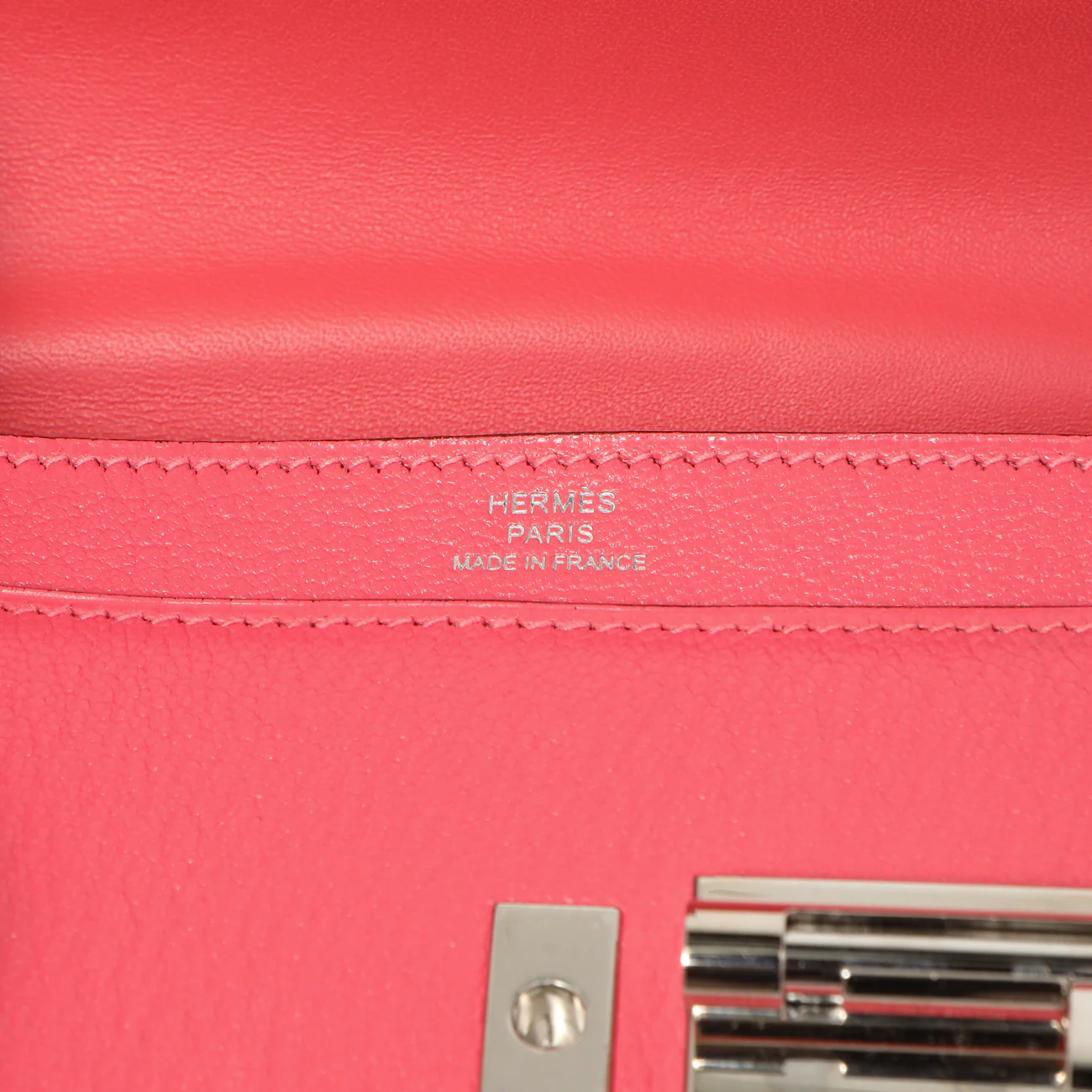 Hermes Rose Azalee Chevre Mysore Mini Verrou Chaine - Image 9