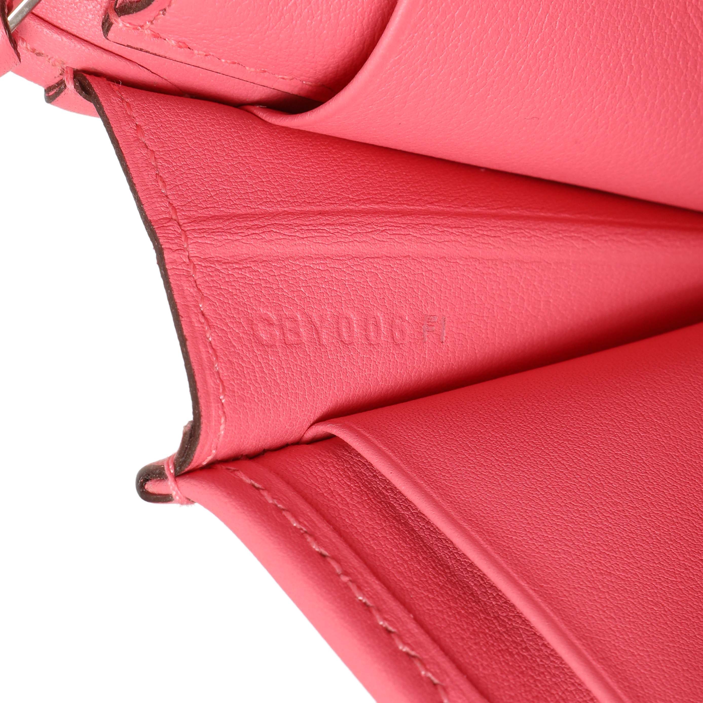 Hermes Rose Azalee Swift Jige Duo Clutch - Image 6